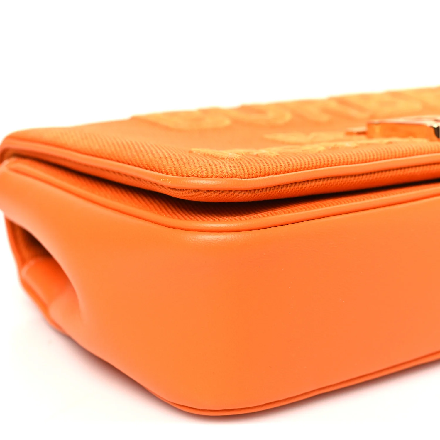 Canvas Horseferry Print Small Lola Bag Deep Orange - Image 9