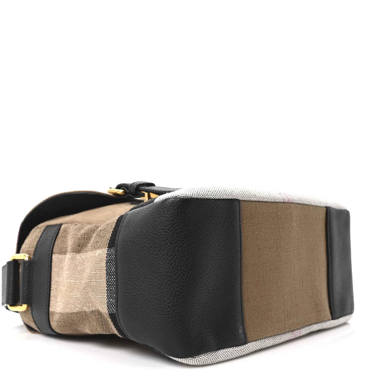 Canvas Mega Check Small Baildon Messenger Bag Black - Image 10