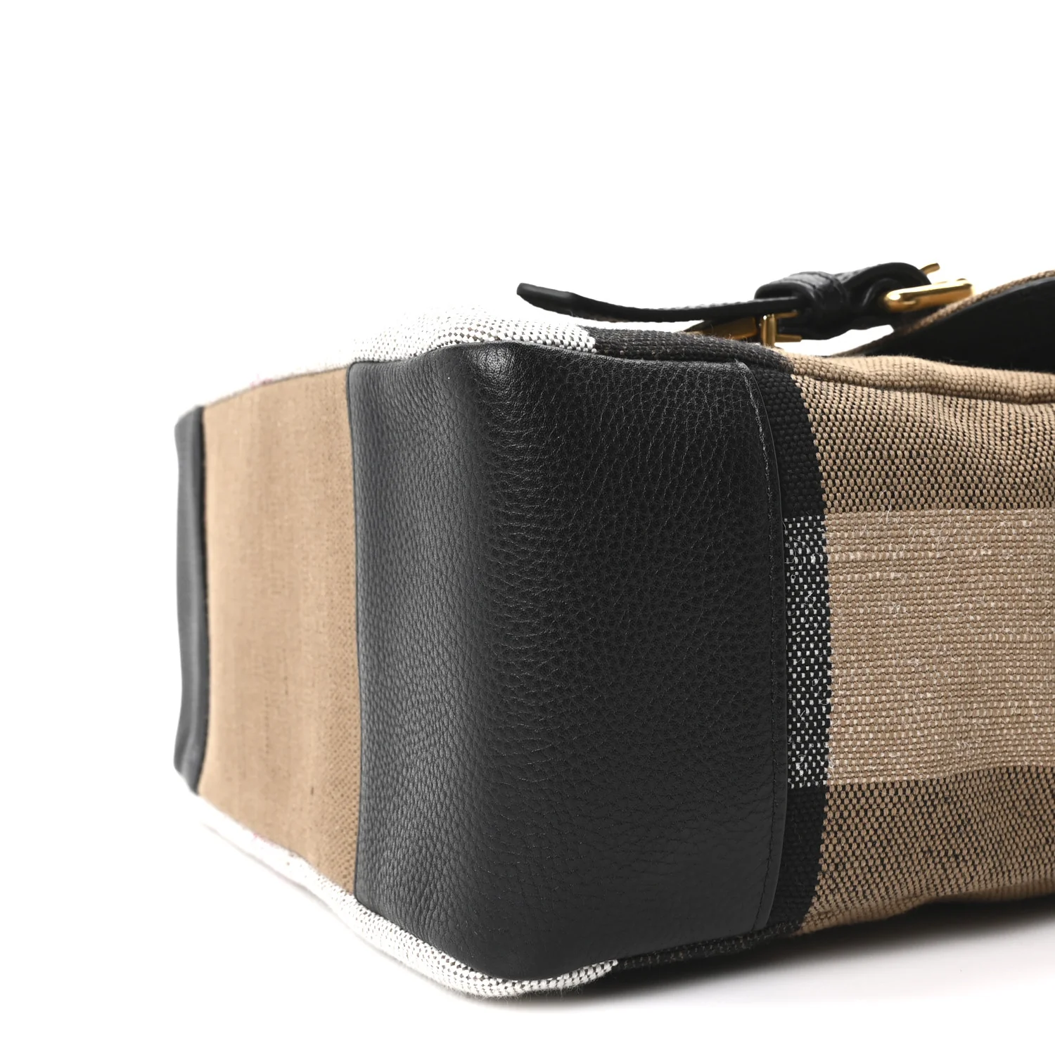 Canvas Mega Check Small Baildon Messenger Bag Black - Image 11