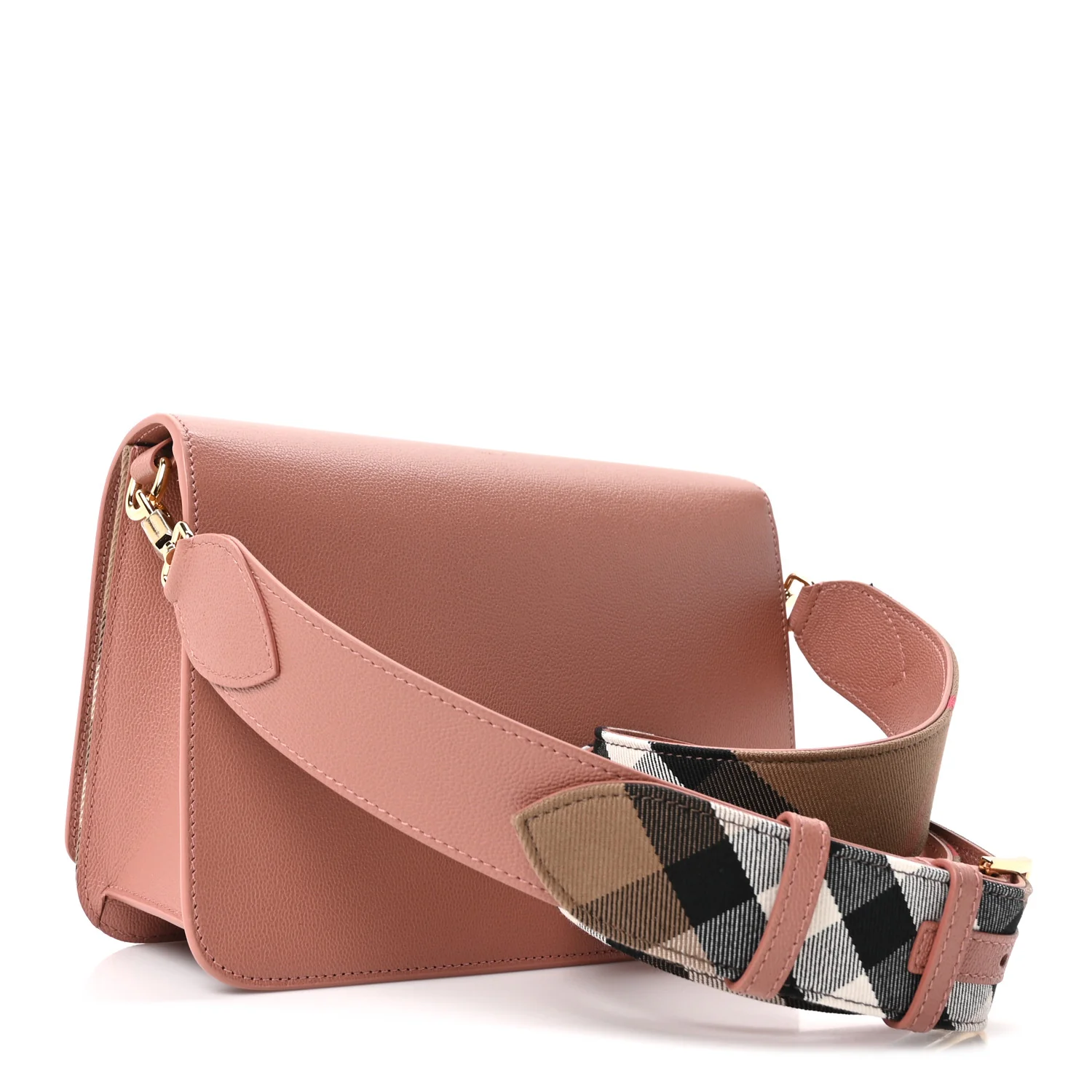 Derby Calfskin House Check Mackford Crossbody Bag Dark Rosewood - Image 3