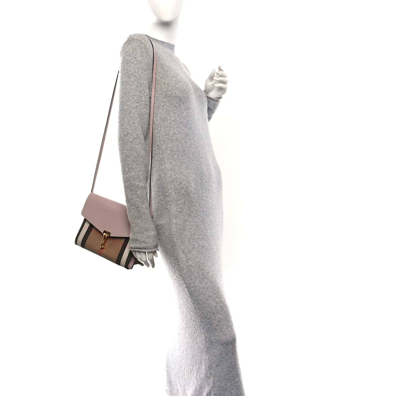 Derby Calfskin House Check Small Macken Crossbody Bag Pale Orchid - Image 2