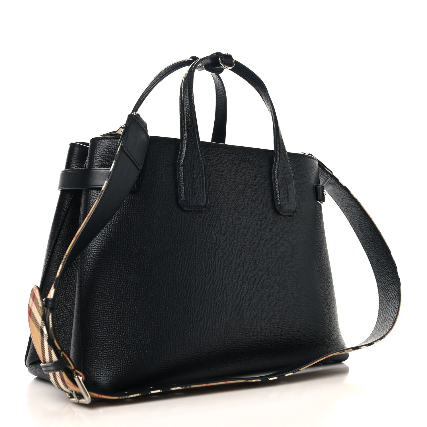 Derby Calfskin Medium Banner Tote Black - Image 2