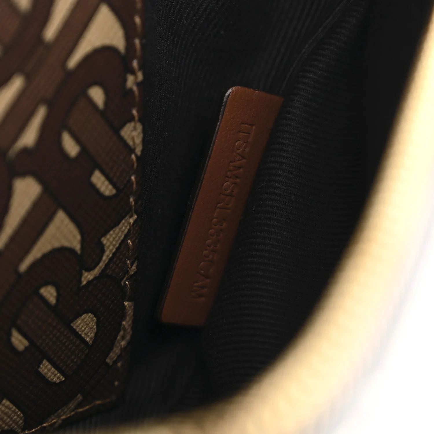 E-Canvas Monogram Stripe Medium Sonny Bum Bag Bridle Brown - Image 7