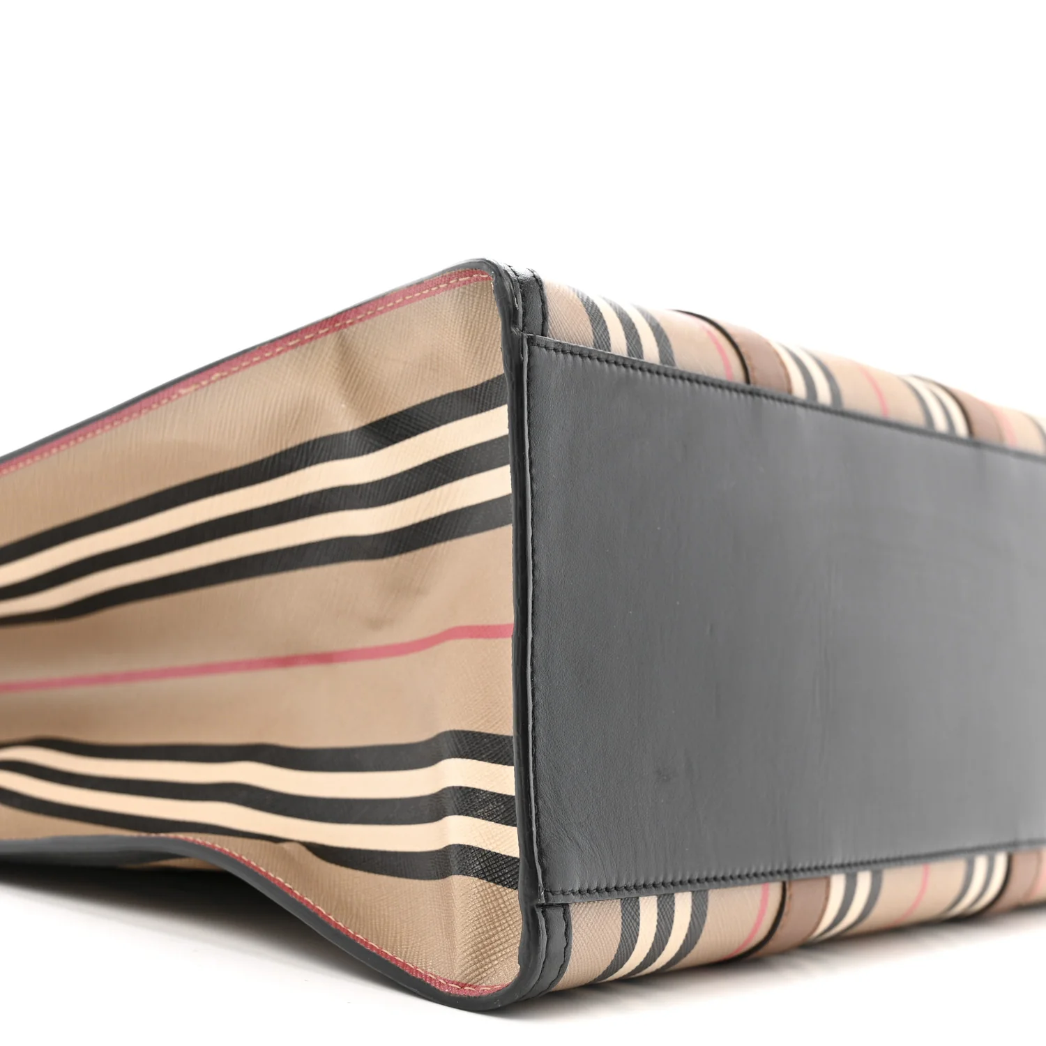 E-Canvas Stripe Book Tote Tan Archive Beige - Image 9