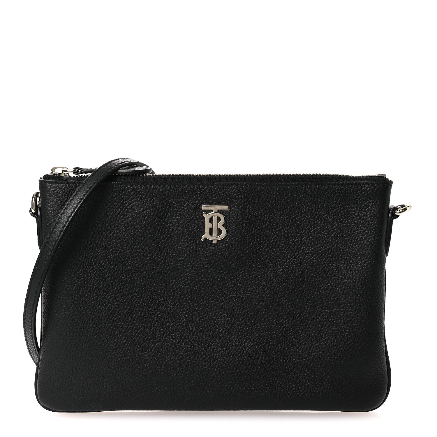 Grained Calfskin Peyton TB Crossbody Bag Black