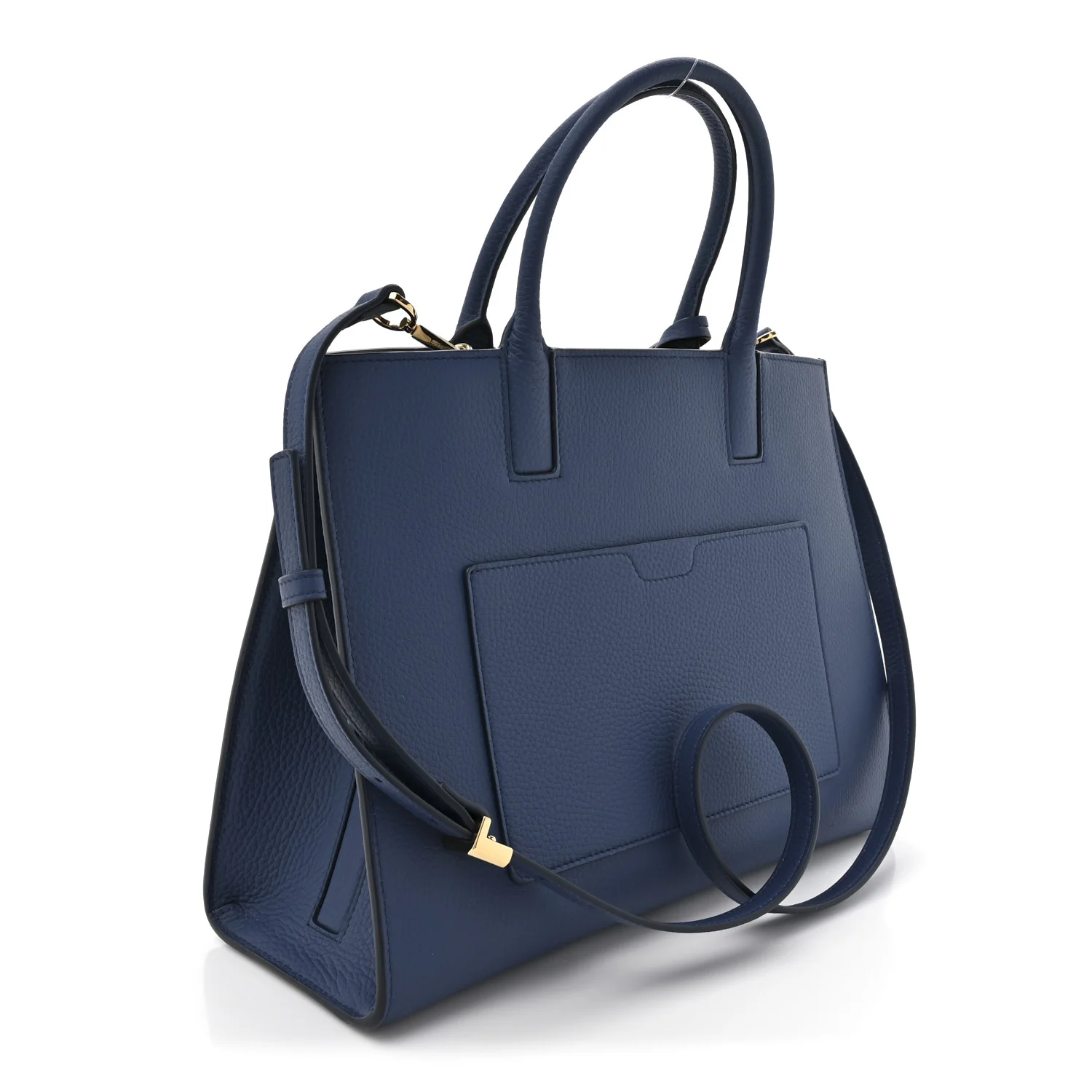 Grained Calfskin Small Frances Tote Navy - Image 3