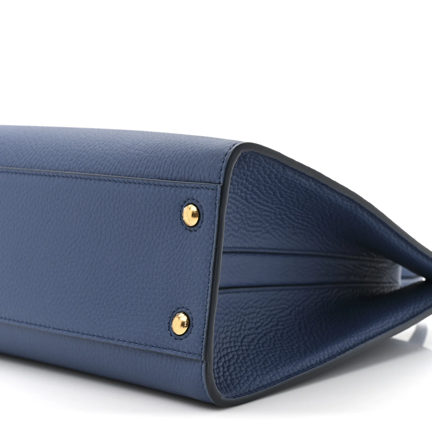 Grained Calfskin Small Frances Tote Navy - Image 8