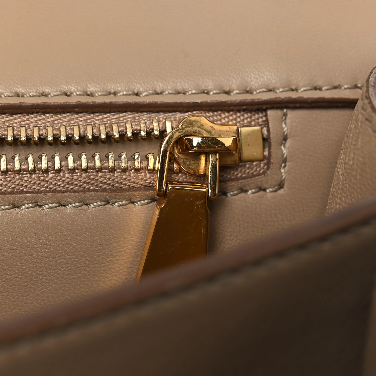 Grained Calfskin Small TB Bag Oat Beige - Image 12