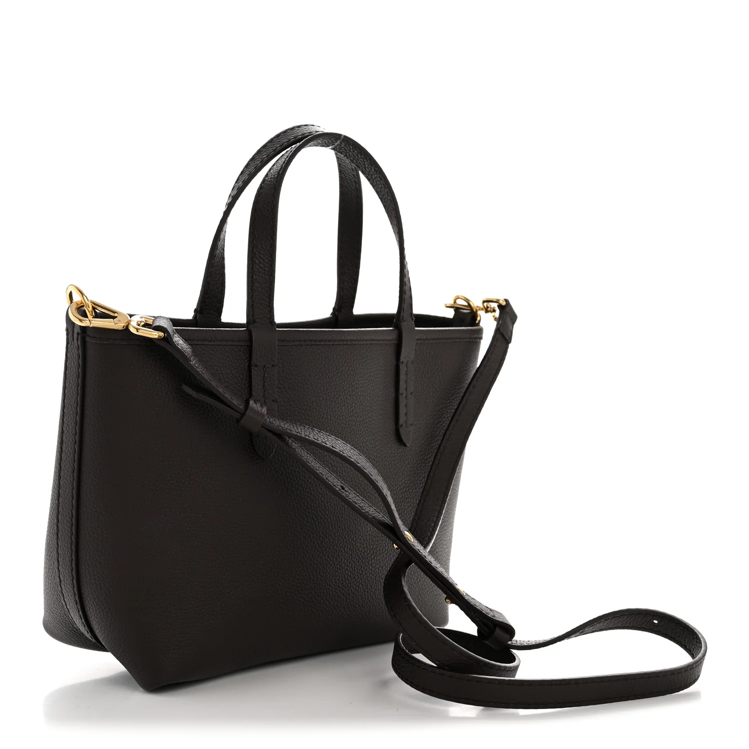 Grainy Calfskin Mini Reversible Tote Peat Sand - Image 5