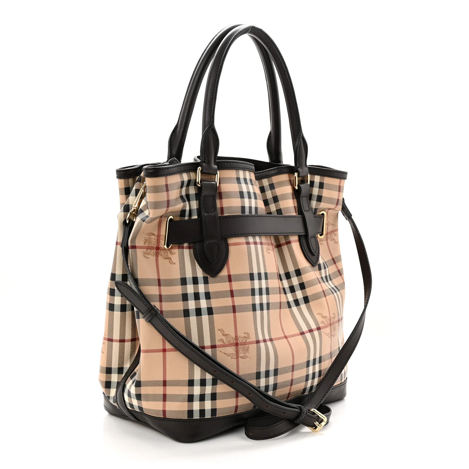 Haymarket Check Medium Golderton Tote Chocolate - Image 2