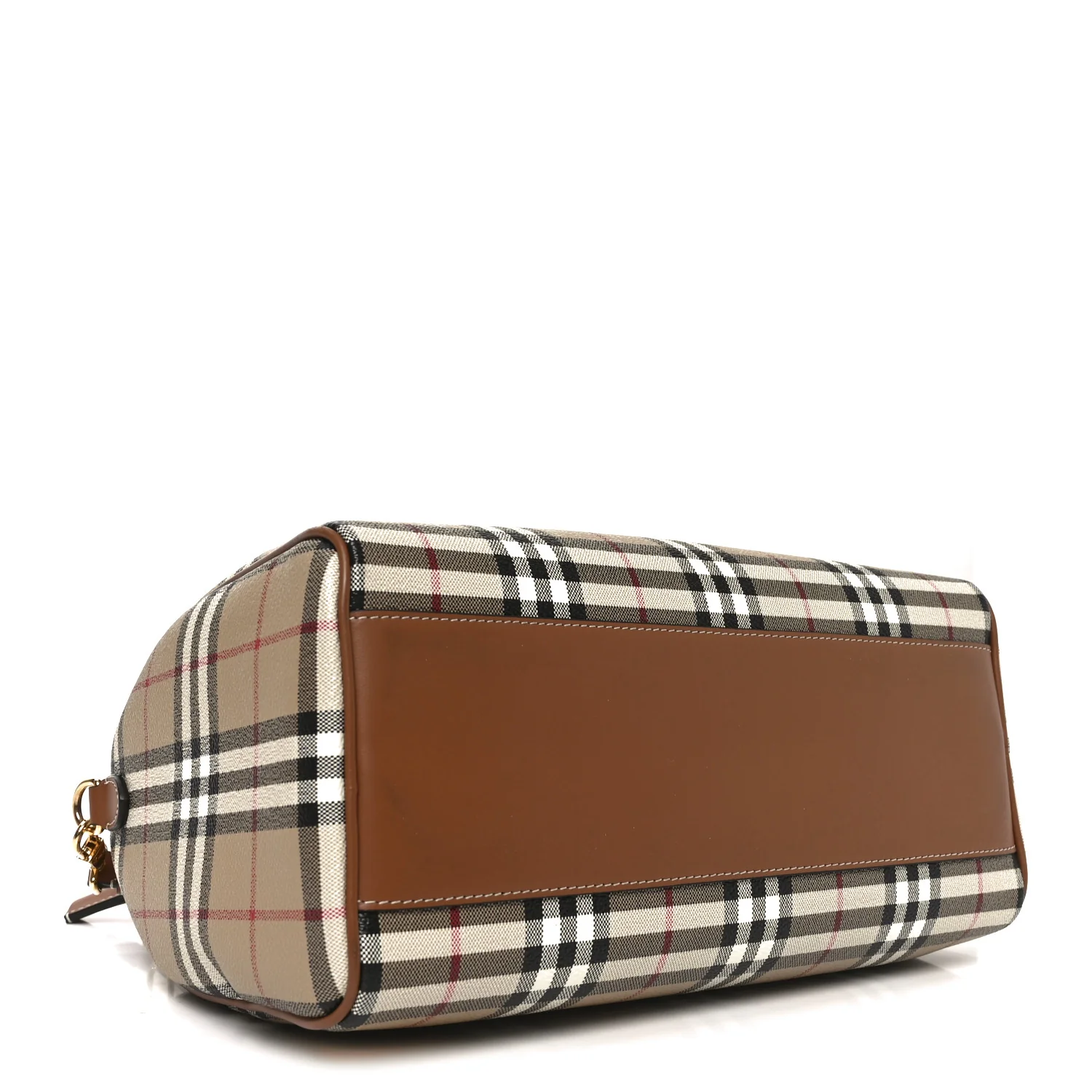 Horseferry Check Medium Bowling Bag Tan - Image 4