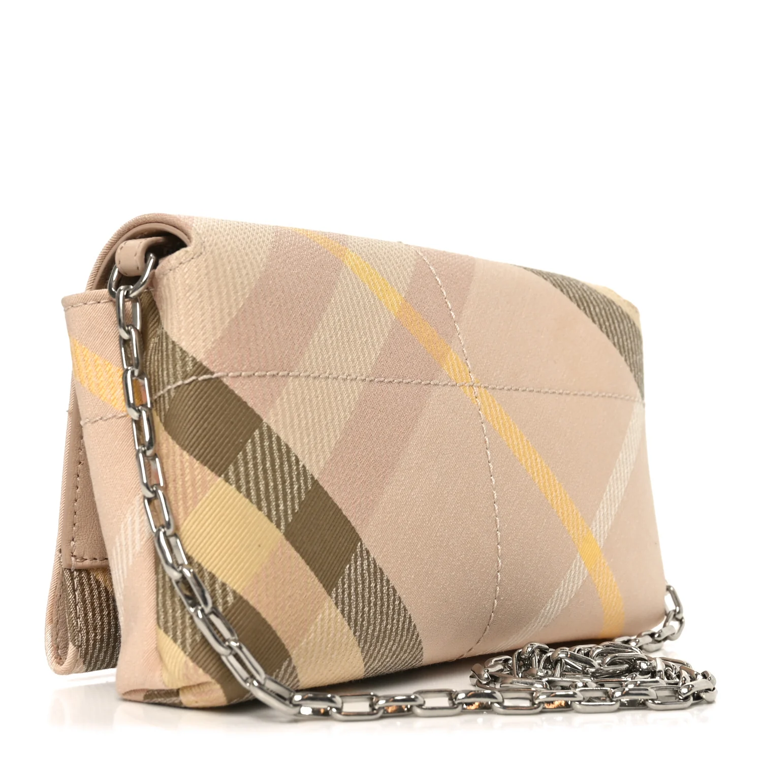 Jacquard Check Soft Snip Mini Chain Bag Teacup - Image 3