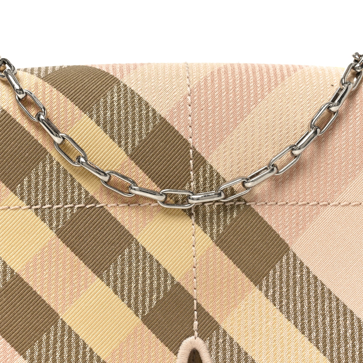 Jacquard Check Soft Snip Mini Chain Bag Teacup - Image 7