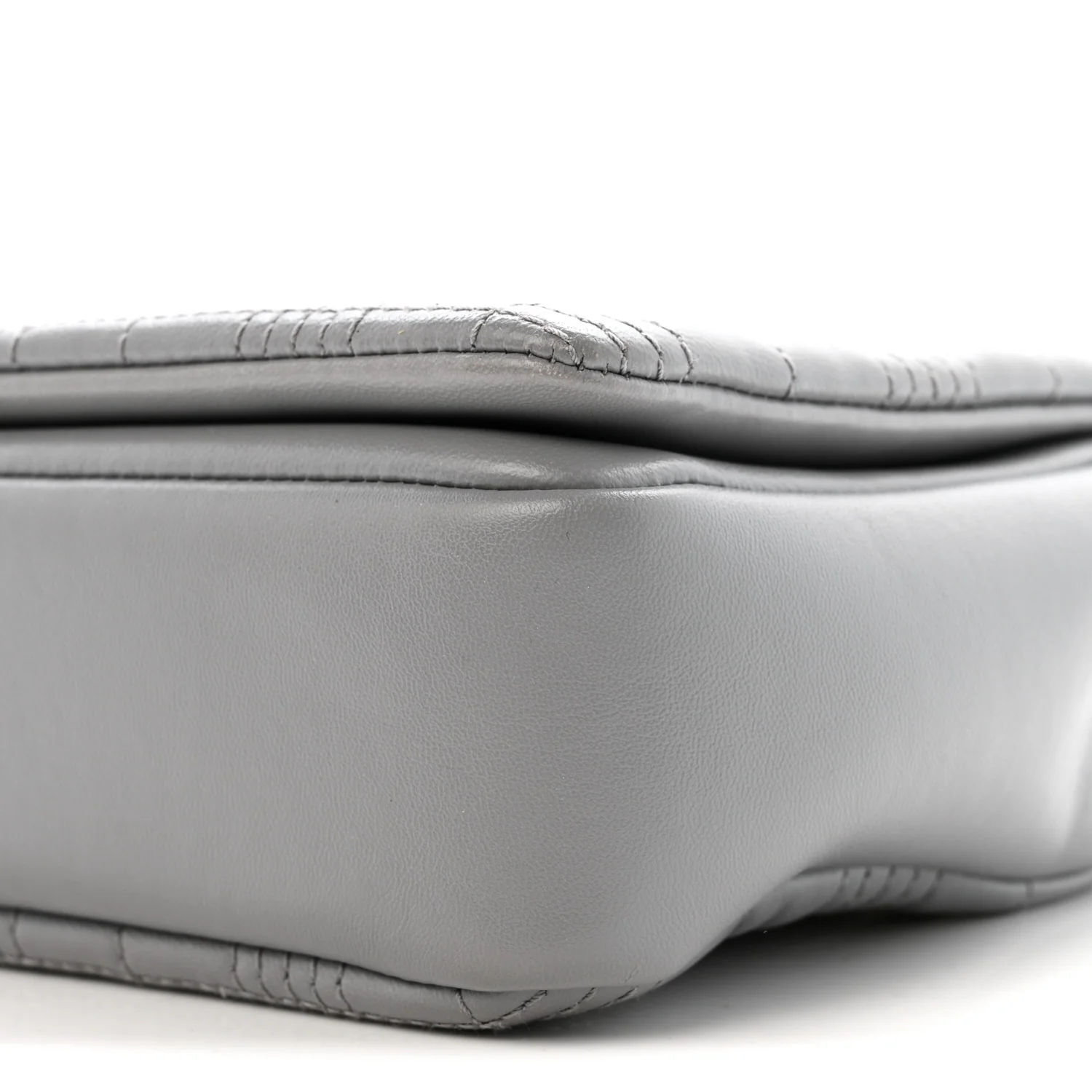 Lambskin Quilted Small Lola Bag Grey - Image 9