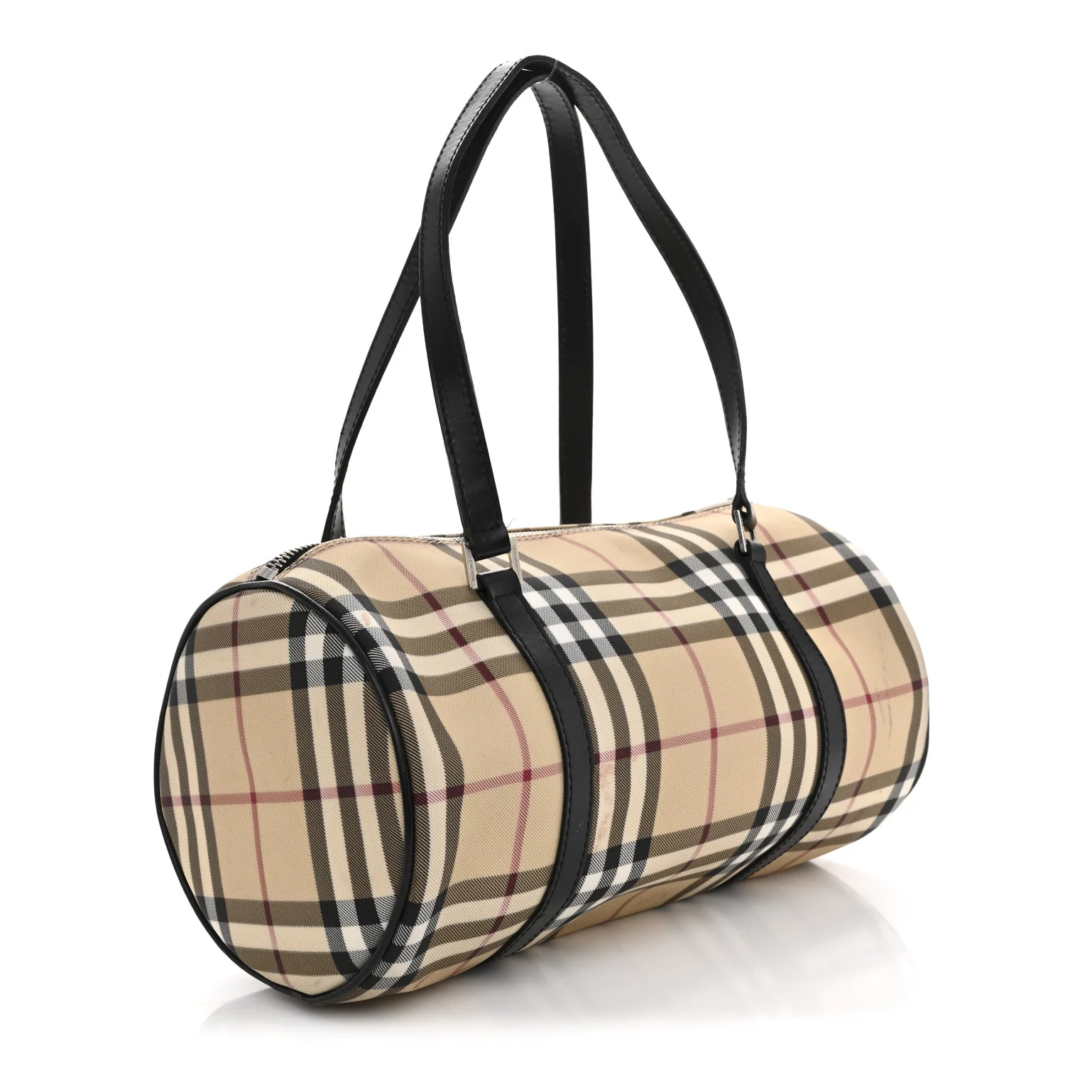 Nova Check Barrel Bag Black - Image 3