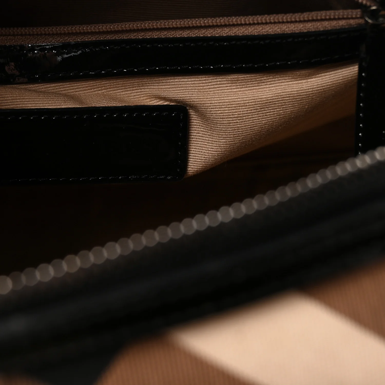 Nova Check Patent Small Chester Bowling Bag Black - Image 6