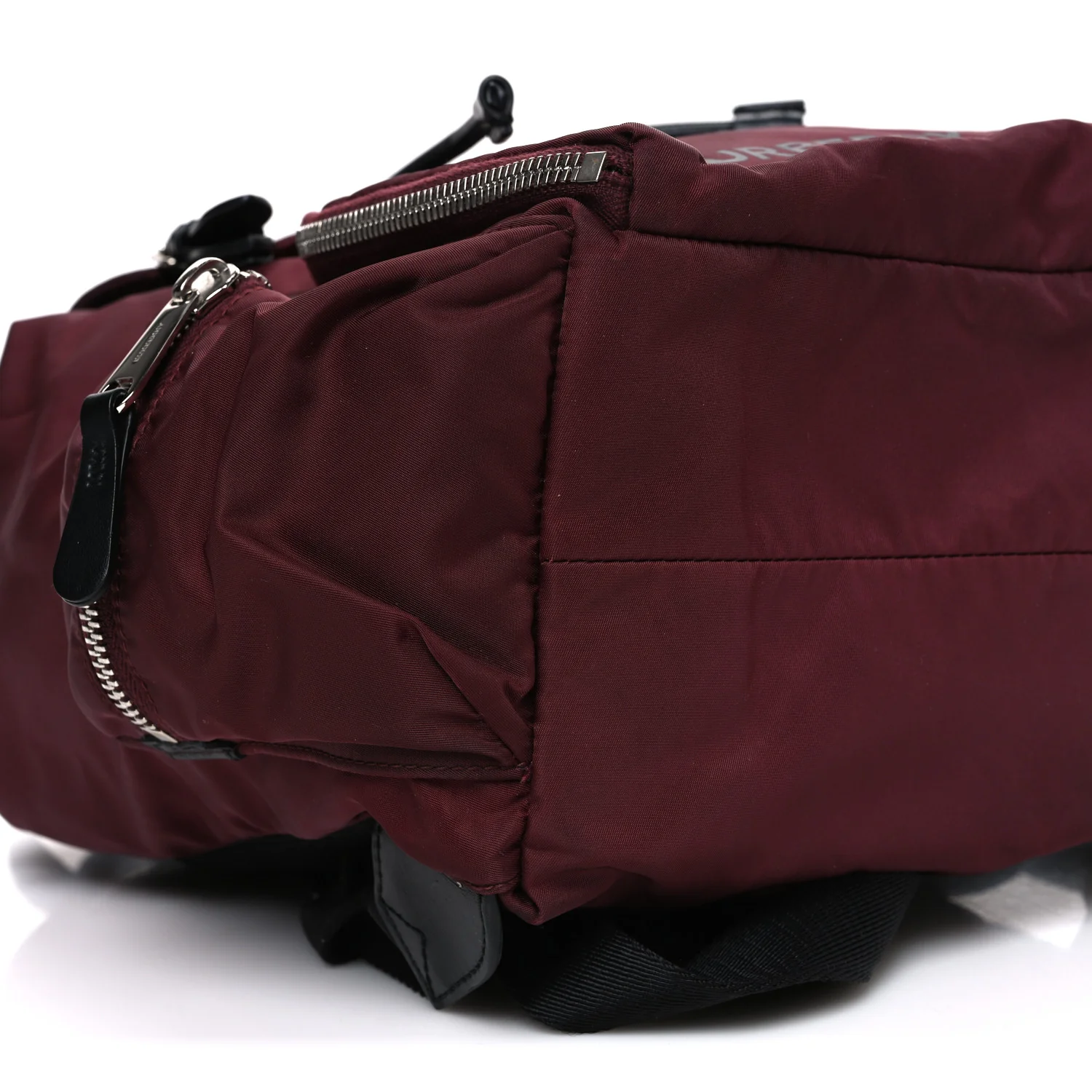 Nylon Medium Rucksack Backpack Burgundy Red - Image 10
