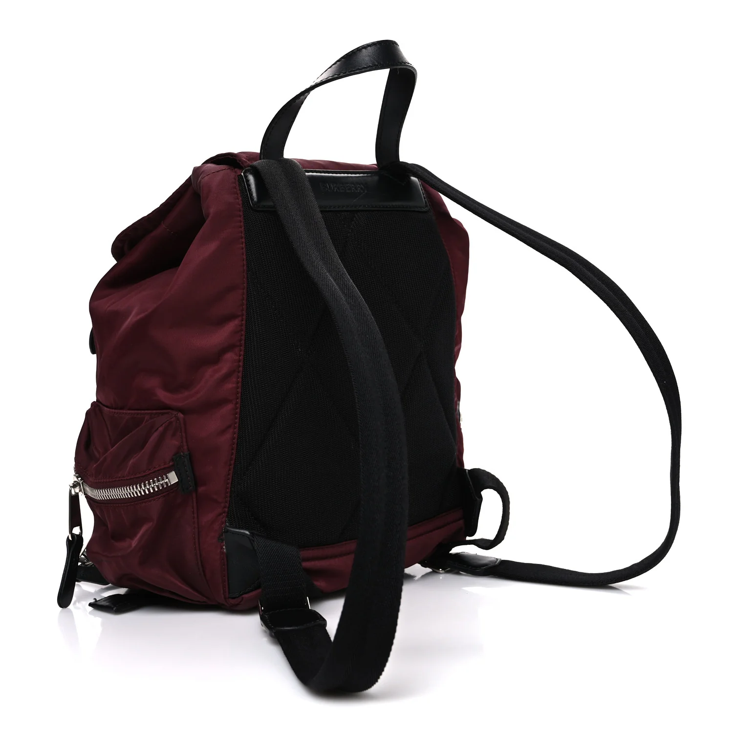 Nylon Medium Rucksack Backpack Burgundy Red - Image 3