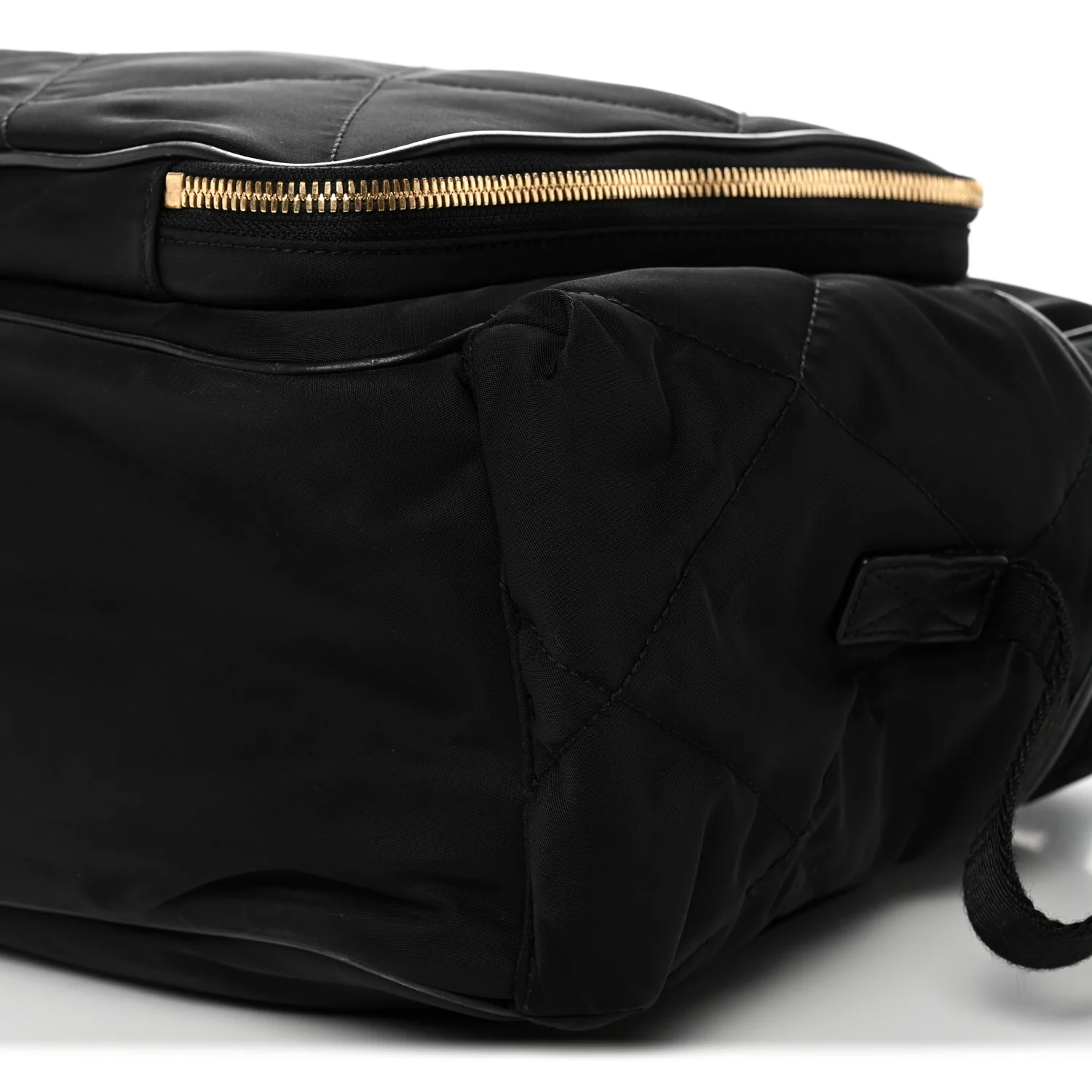 Nylon Quilted Diaper Tote Bag Black - Image 10