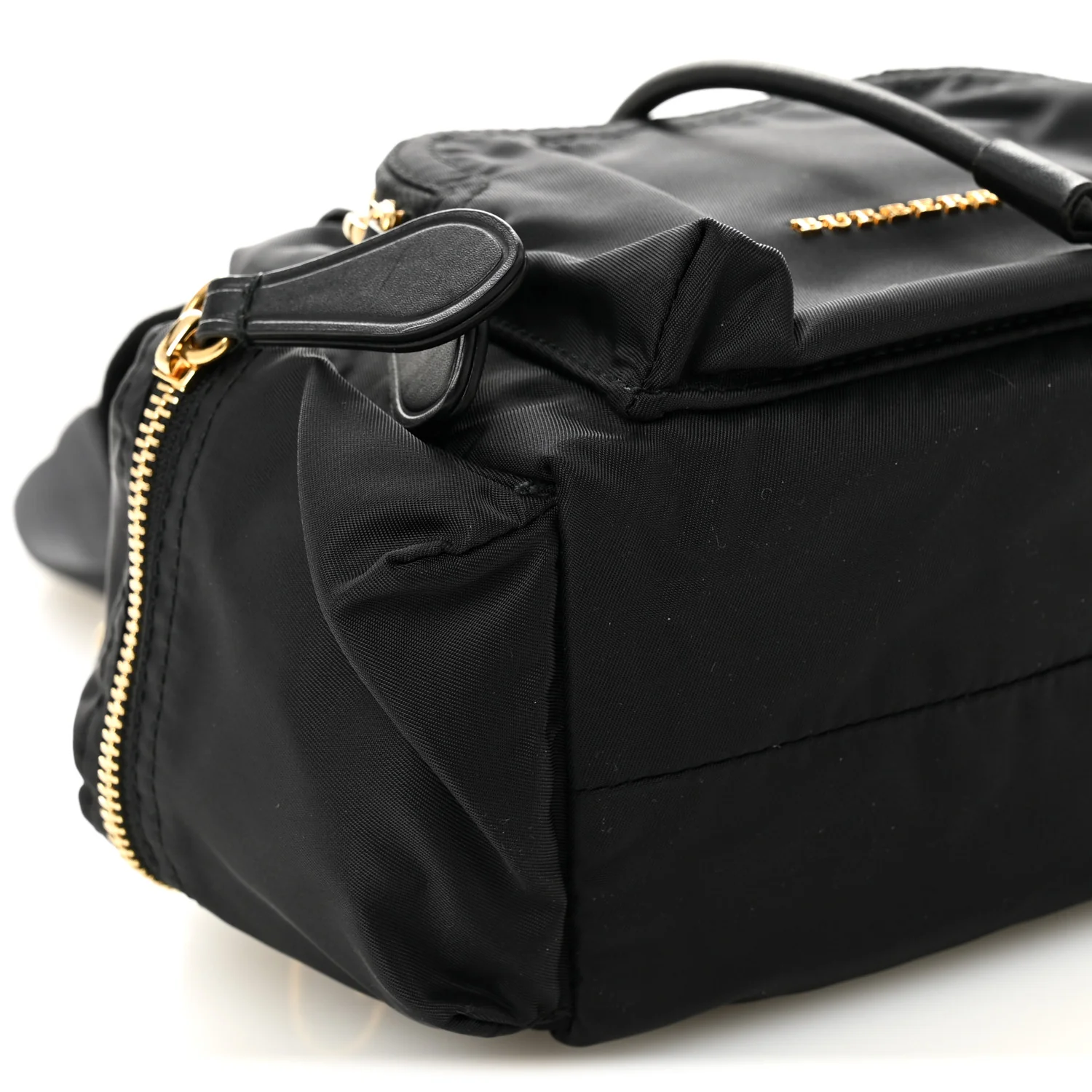 Nylon Small Crossbody Rucksack Backpack Black - Image 16
