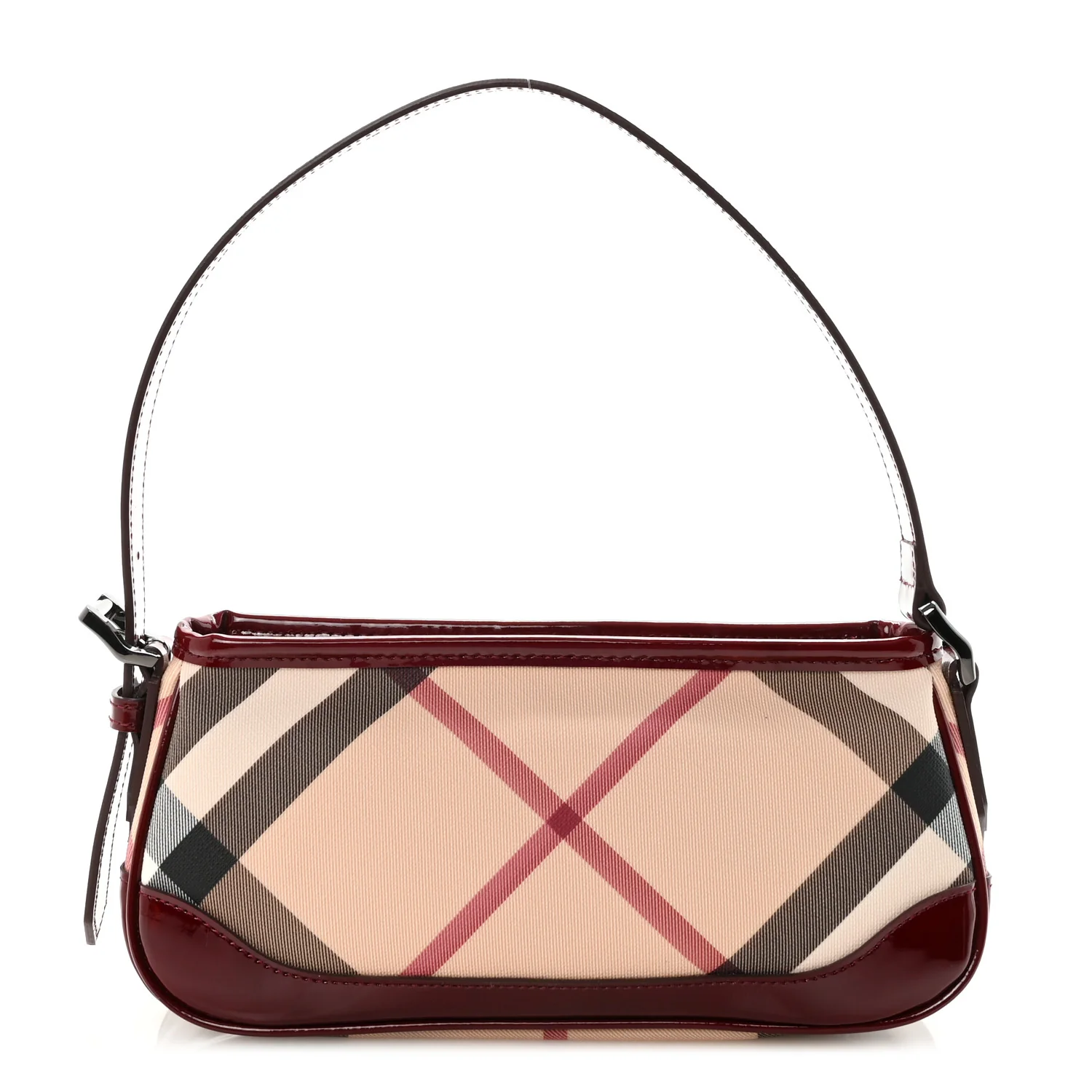 Patent Nova Check Newbury Dark Red