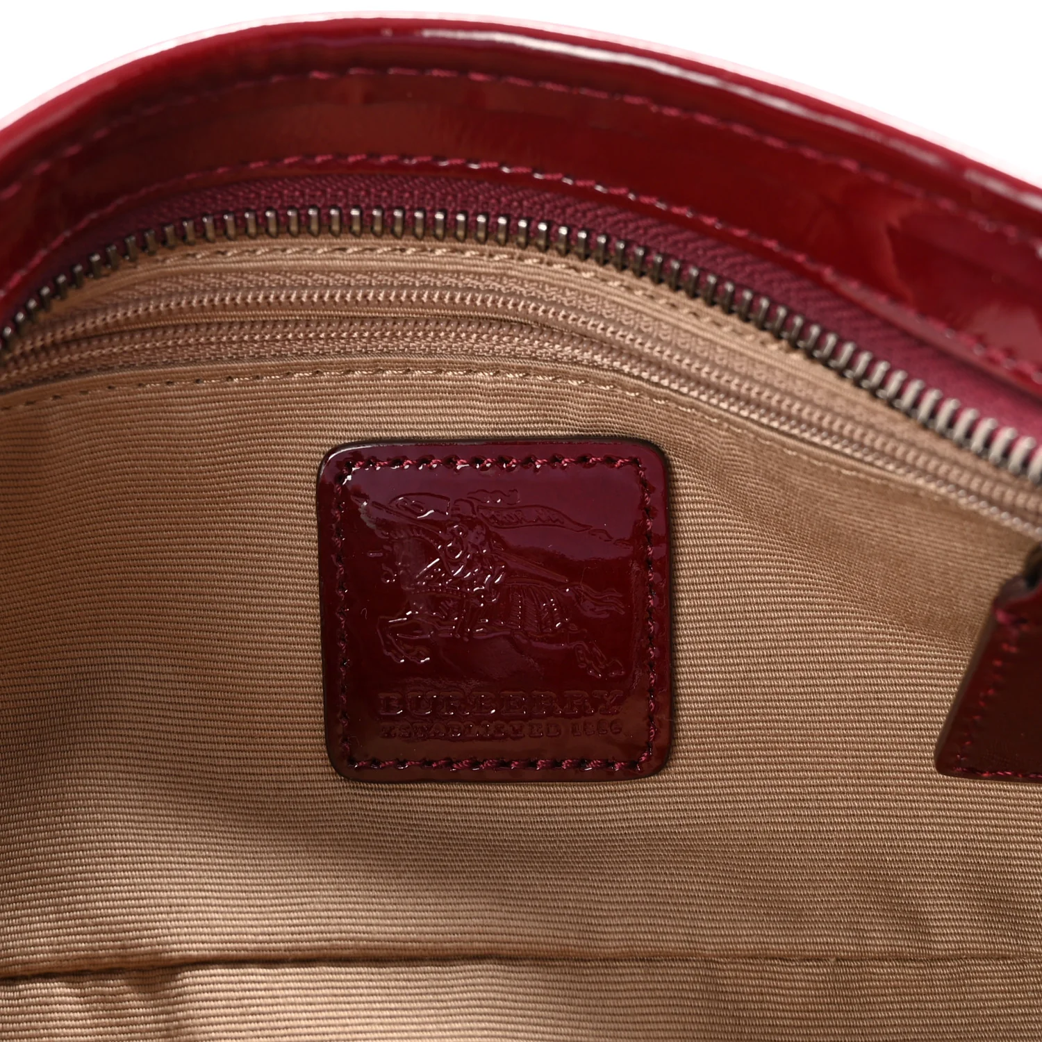 Patent Nova Check Newbury Dark Red - Image 6