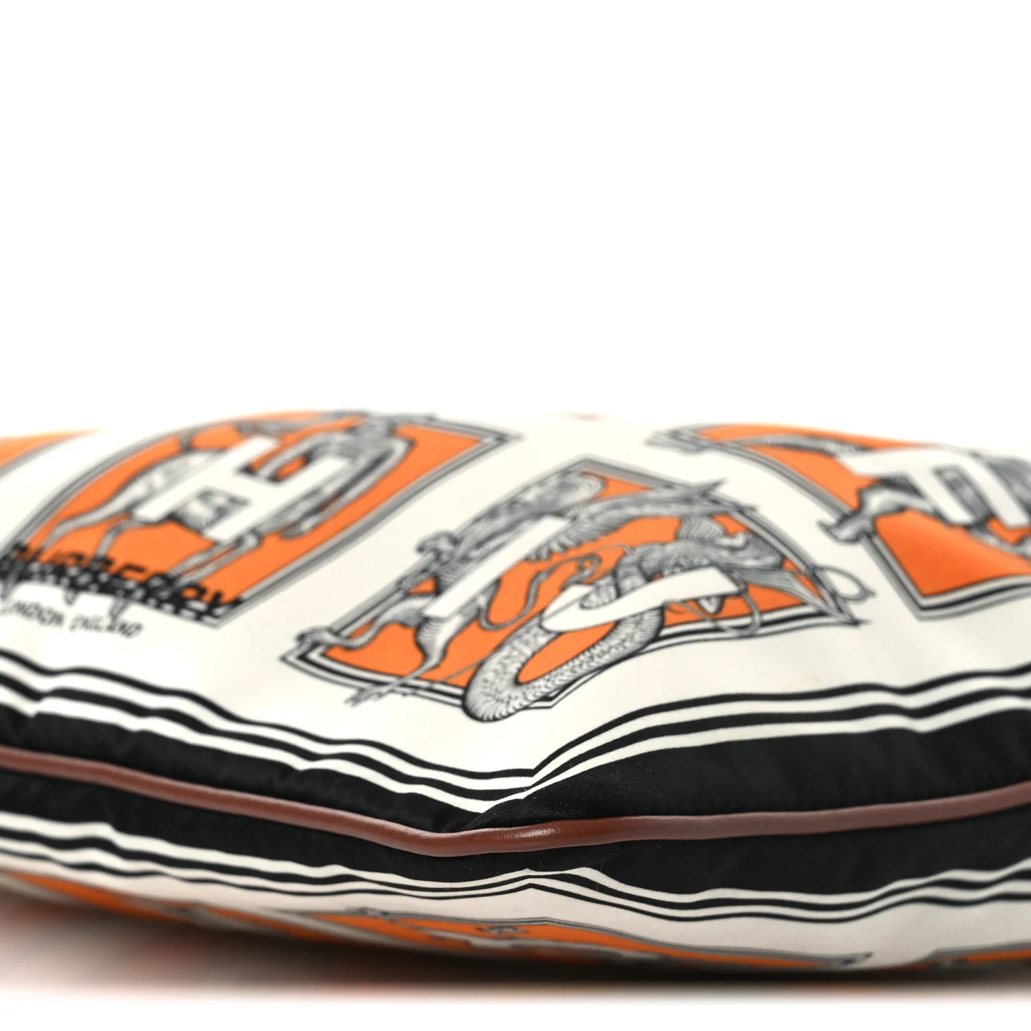 Satin Mythical Alphabet Drawstring Pouch Orange Black White - Image 17