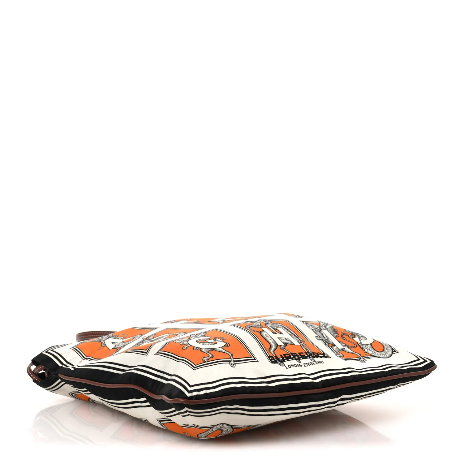 Satin Mythical Alphabet Drawstring Pouch Orange Black White - Image 6