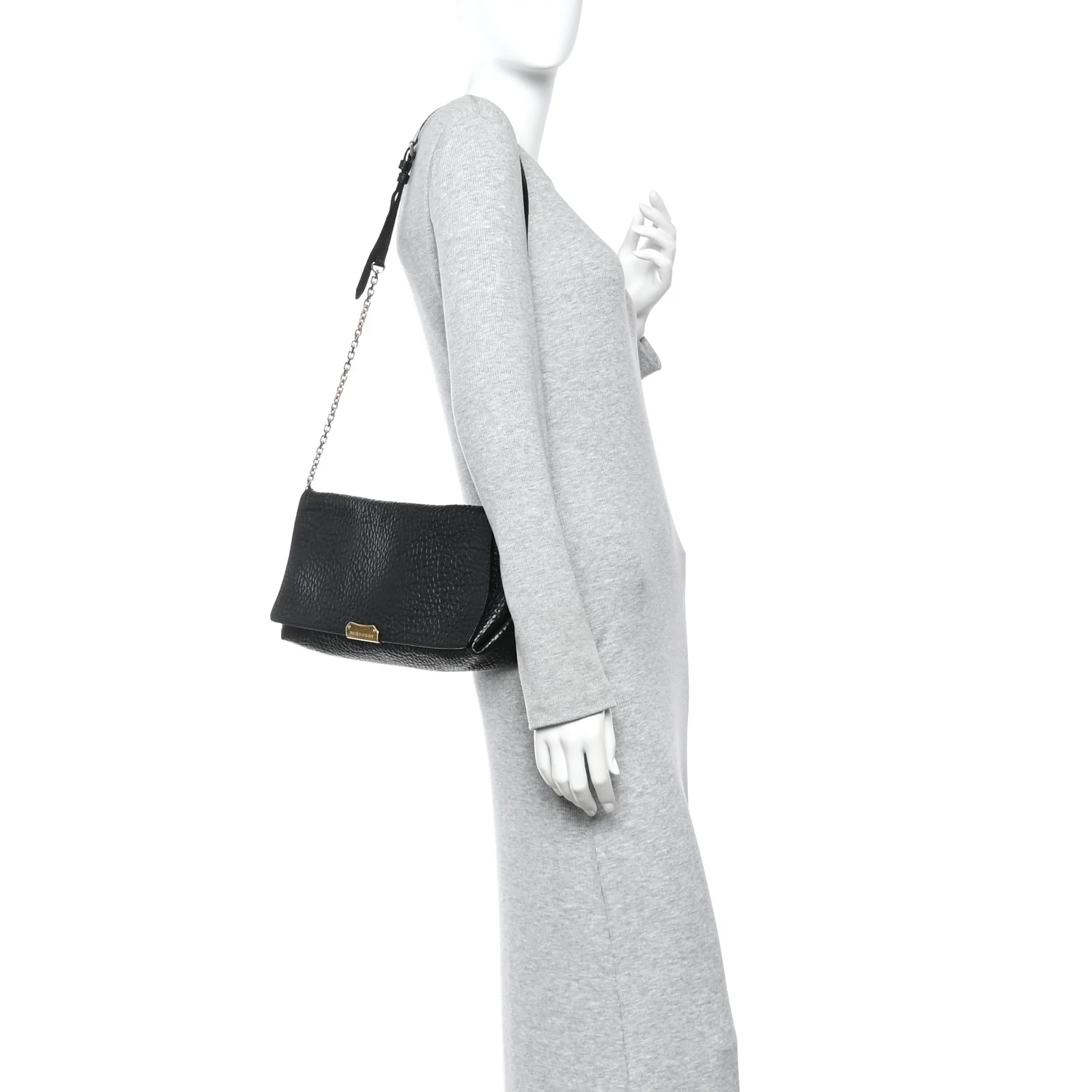 Signature Grain Medium Mildenhall Crossbody Bag Black - Image 2