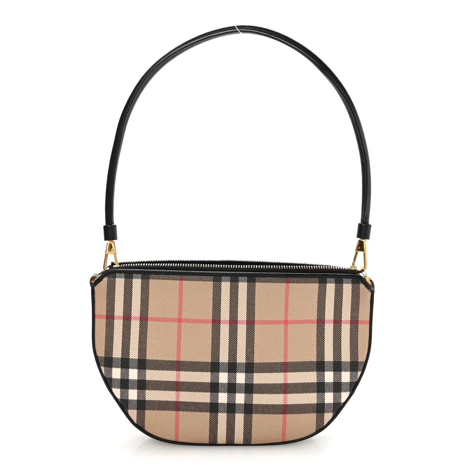 Vintage Check Calfskin Olympia Slim Pouch Archive Beige