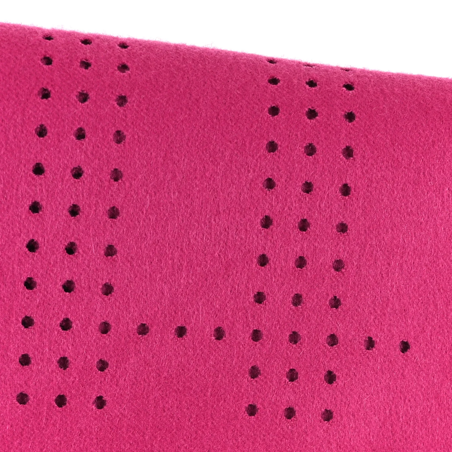 Wool Fringe Perforated Scarf Pink - Image 3