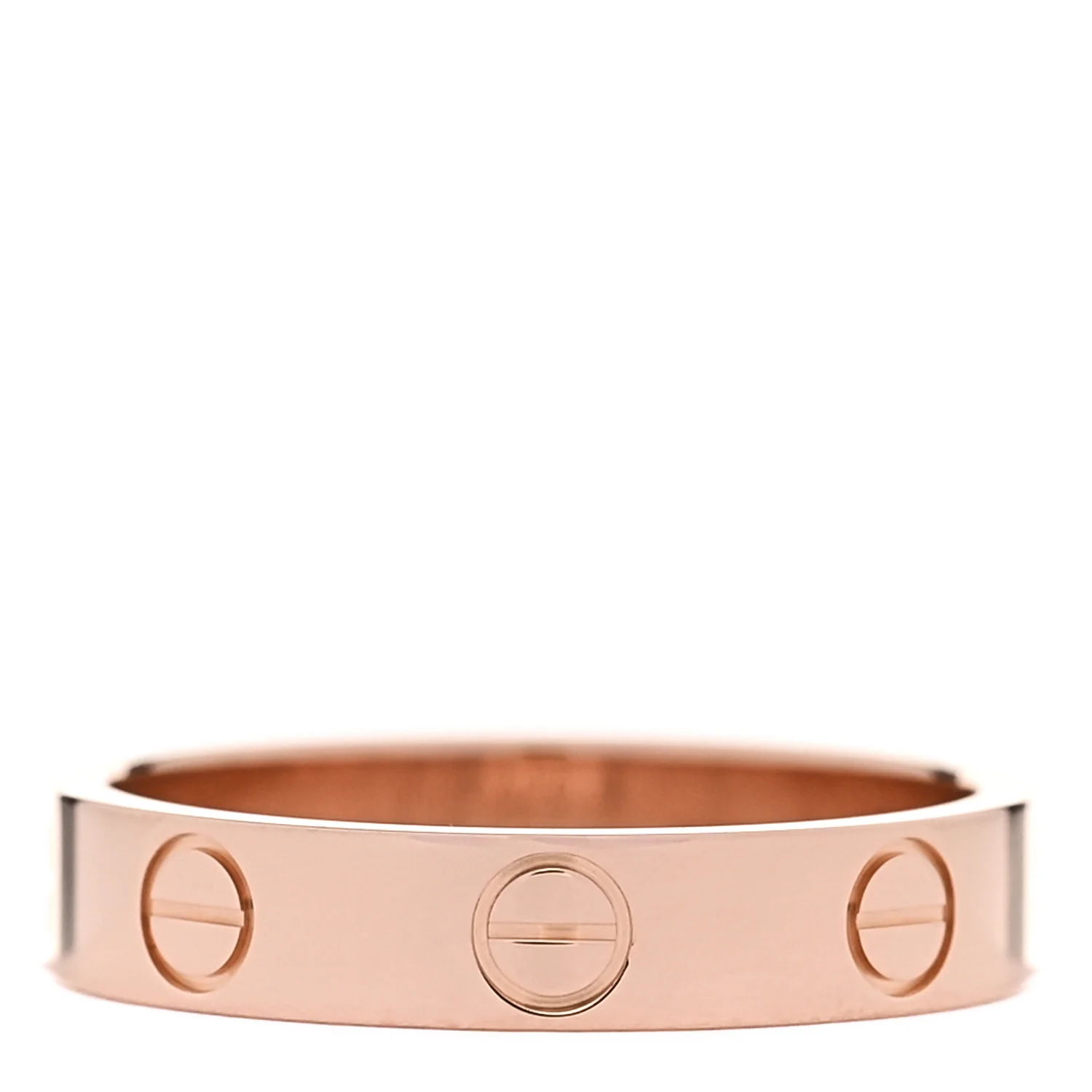 18K Pink Gold 3.5mm LOVE Wedding Band Ring 50 5.25 - Image 3