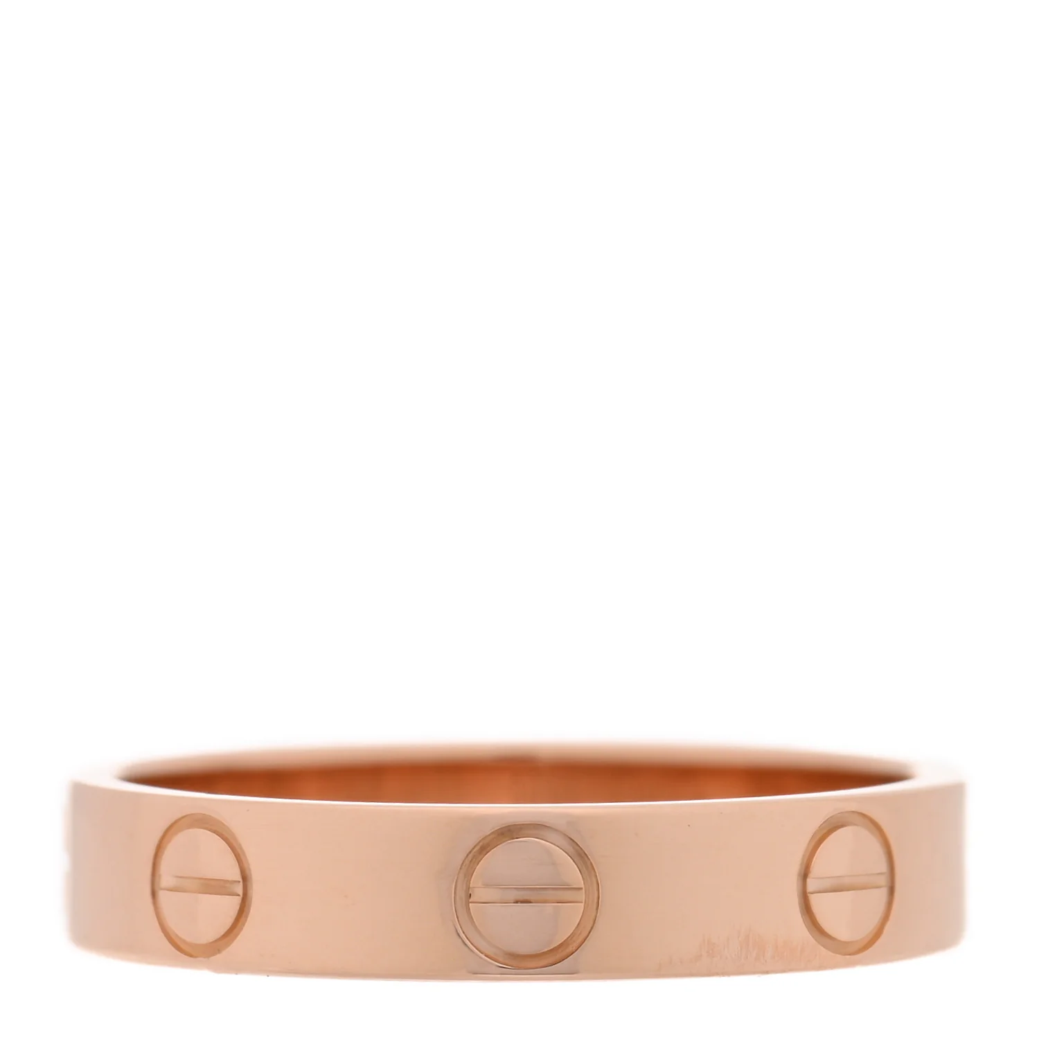 18K Pink Gold 3.5mm LOVE Wedding Band Ring 51 5.75 - Image 3