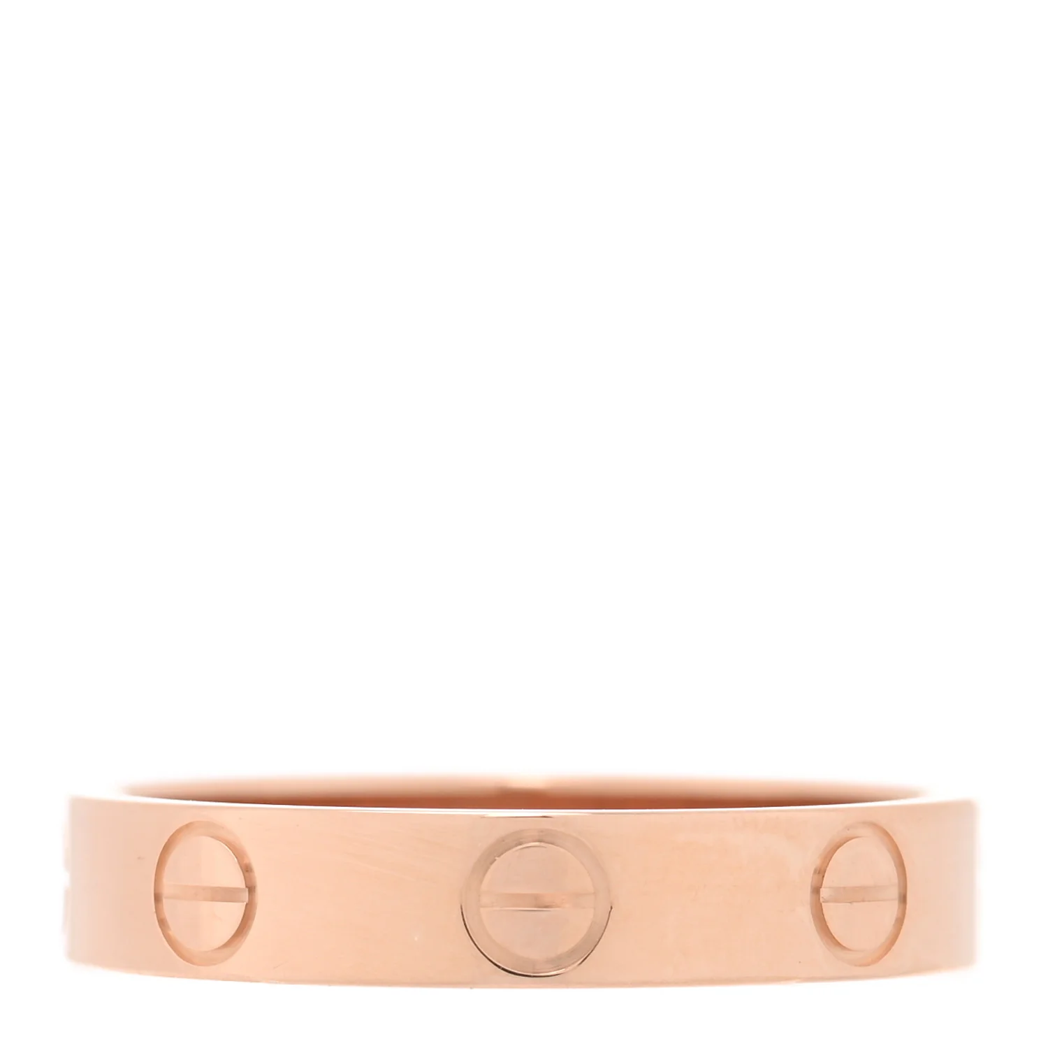 18K Pink Gold 3.5mm LOVE Wedding Band Ring 52 6 - Image 3