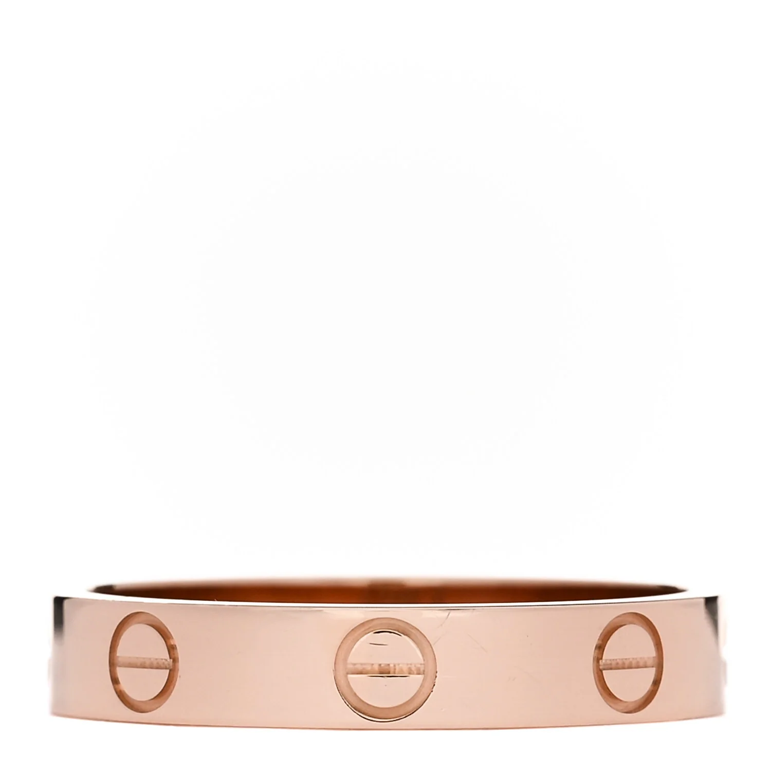 18K Pink Gold 3.5mm LOVE Wedding Band Ring 56 7.75 - Image 3