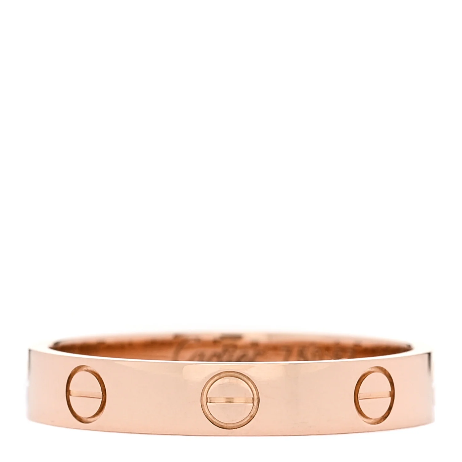 18K Pink Gold 3.5mm LOVE Wedding Band Ring 57 8