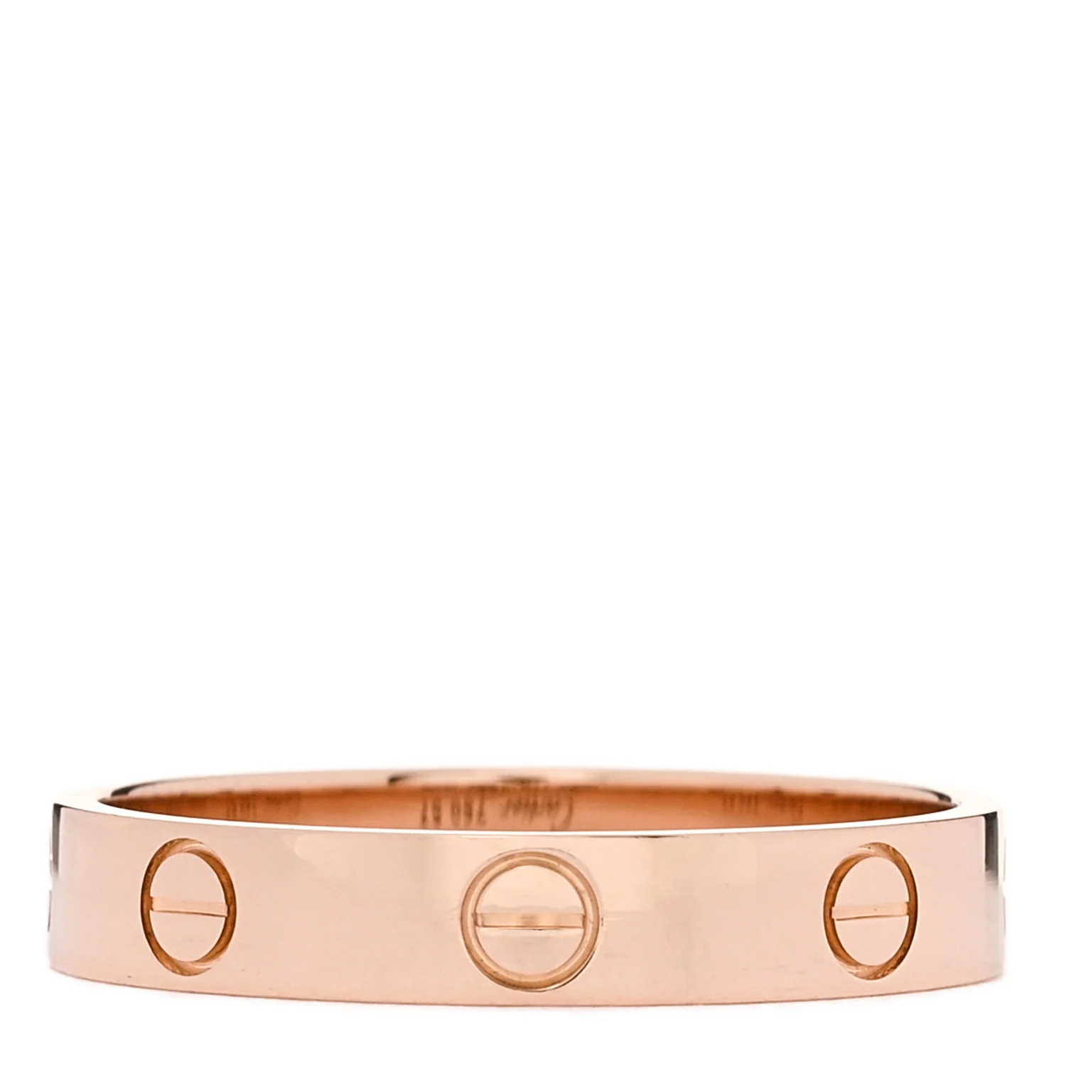 18K Pink Gold 3.5mm LOVE Wedding Band Ring 57 8 - Image 3