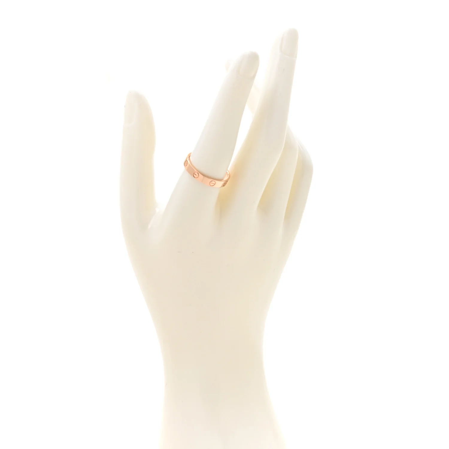 18K Pink Gold 3.5mm LOVE Wedding Band Ring 59 8.75 - Image 2
