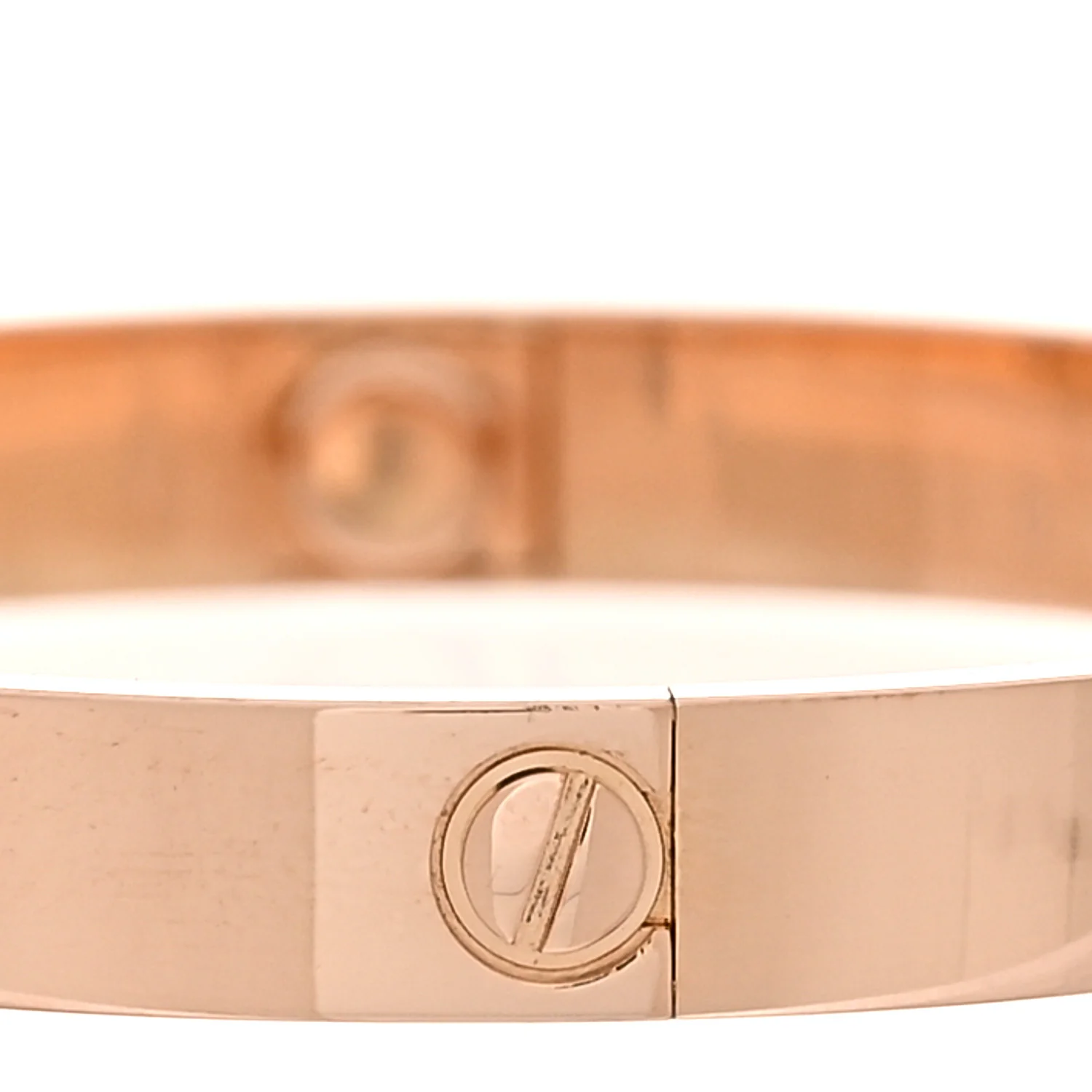 18K Pink Gold 4 Diamond LOVE Bracelet 16 - Image 5