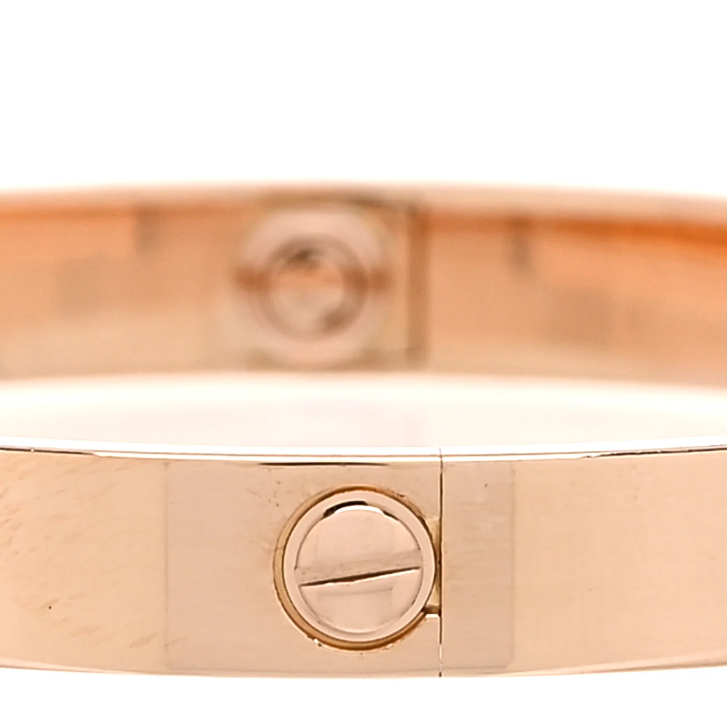 18K Pink Gold 4 Diamond LOVE Bracelet 17 - Image 4