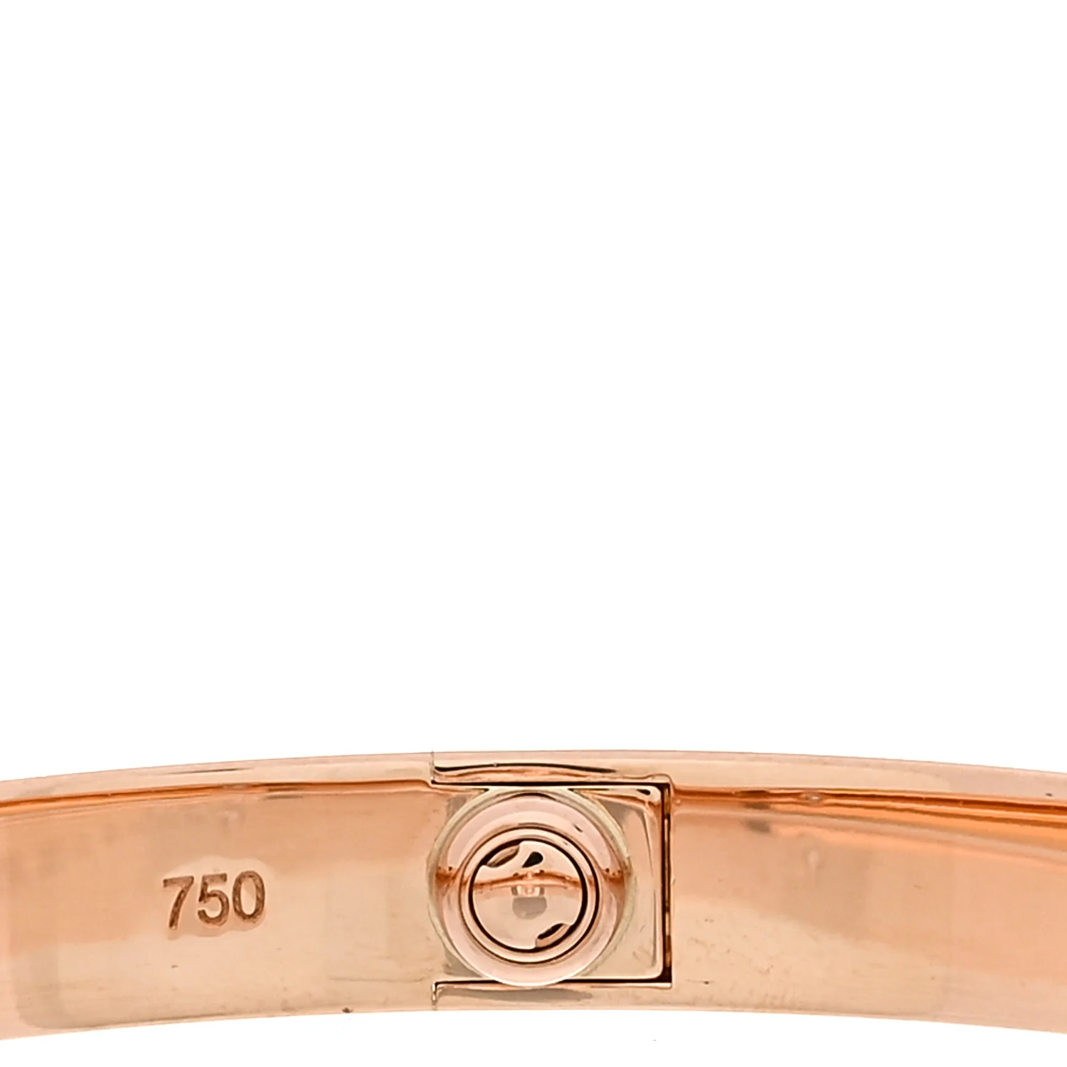 18K Pink Gold 4 Diamond LOVE Bracelet 17 - Image 6