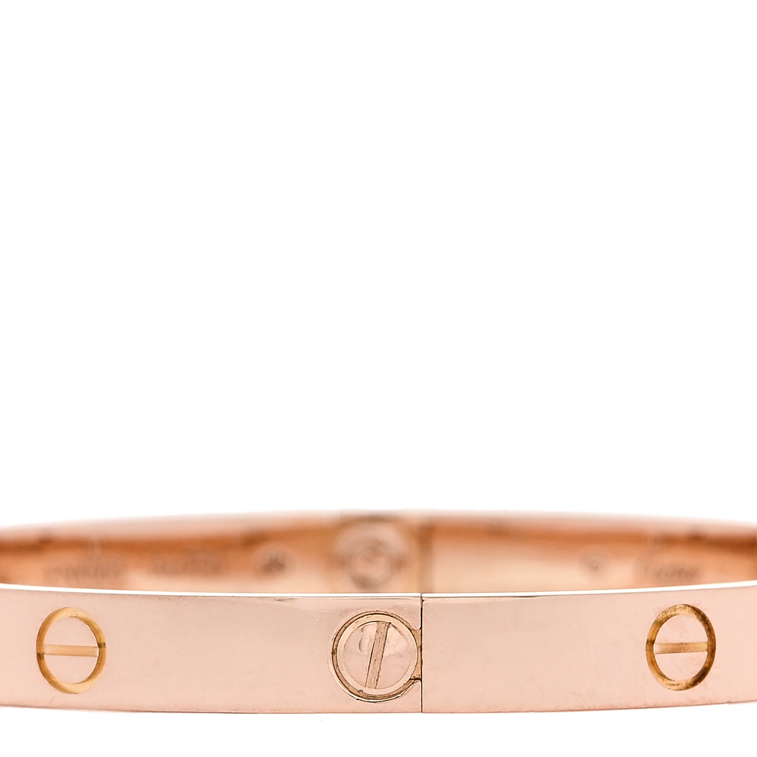 18K Pink Gold 4 Diamond LOVE Bracelet 19 - Image 4