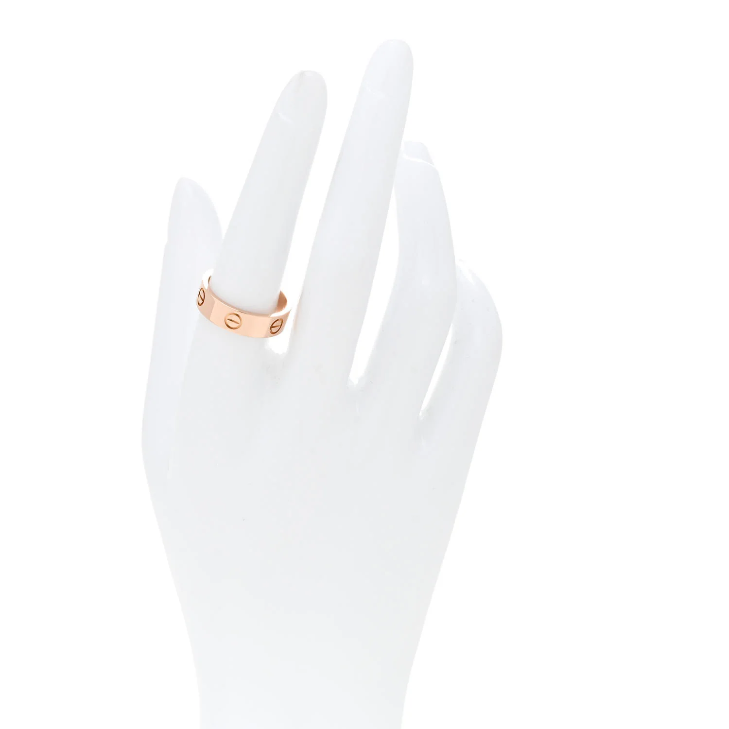 18K Pink Gold 5.5mm LOVE Ring 56 7.75 - Image 2