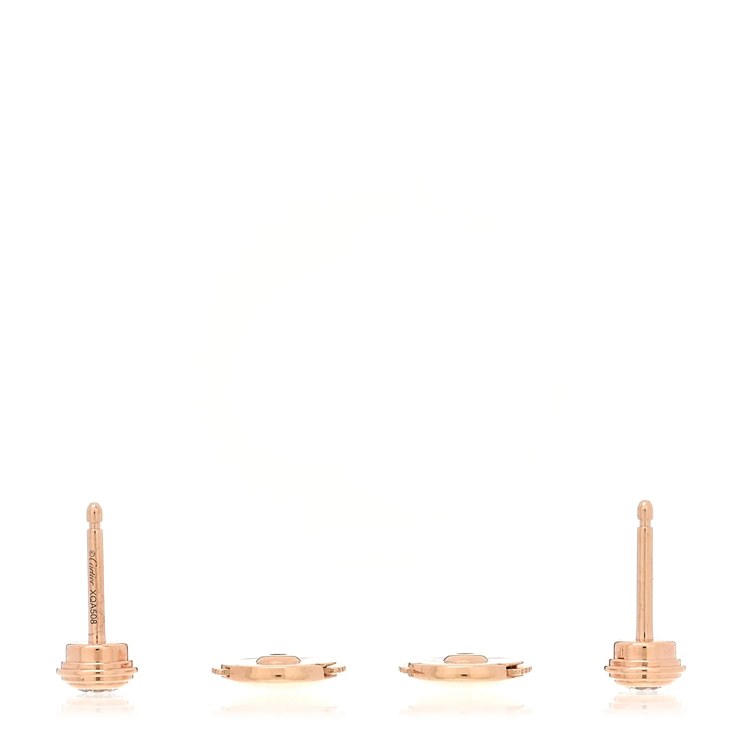 18K Pink Gold Diamond SM D'Amour Earrings - Image 3