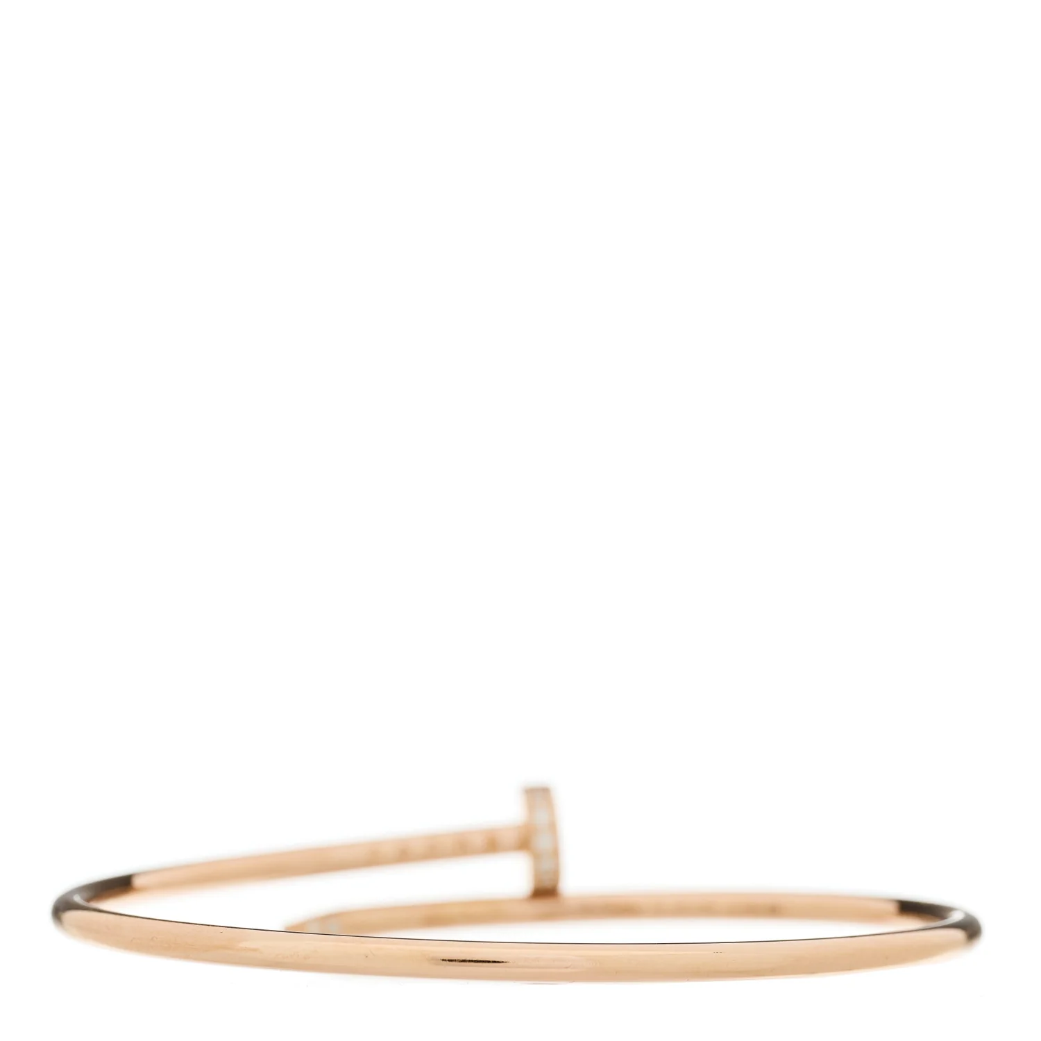 18K Pink Gold Diamond Small Juste Un Clou Bracelet 16 - Image 4