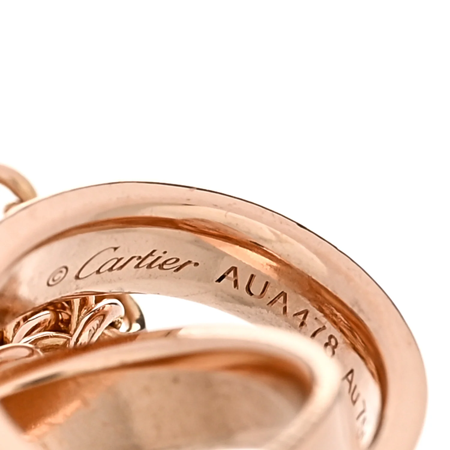 18K Pink Gold Interlocking LOVE Bracelet - Image 3