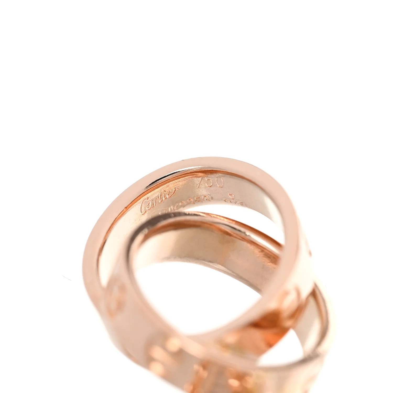 18K Pink Gold Interlocking LOVE Bracelet - Image 4