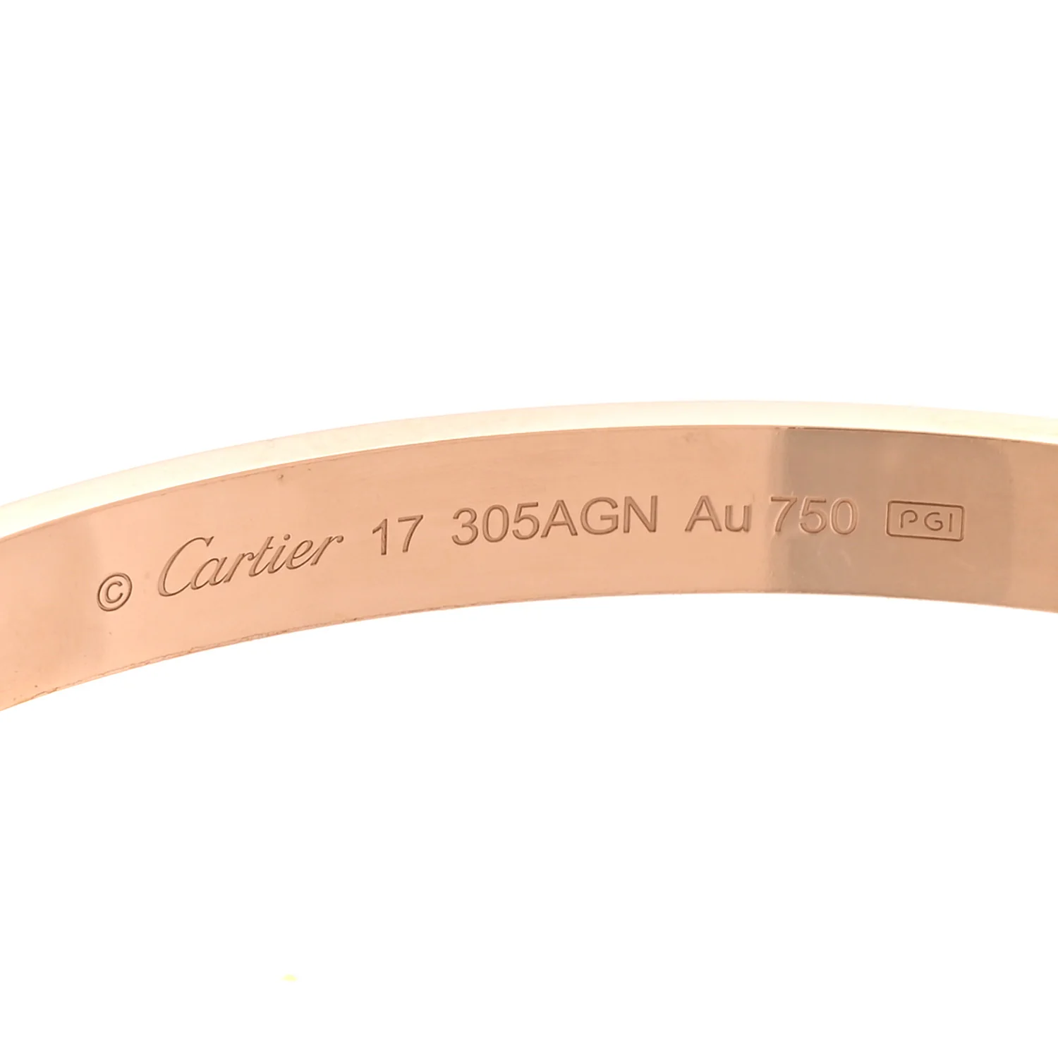18K Pink Gold LOVE Bracelet 17 - Image 8