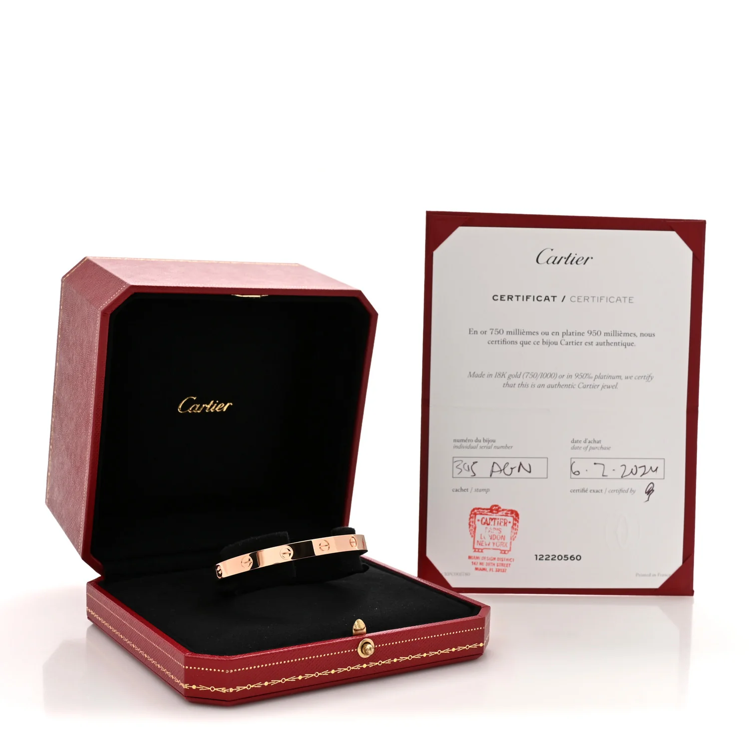 18K Pink Gold LOVE Bracelet 17 - Image 9