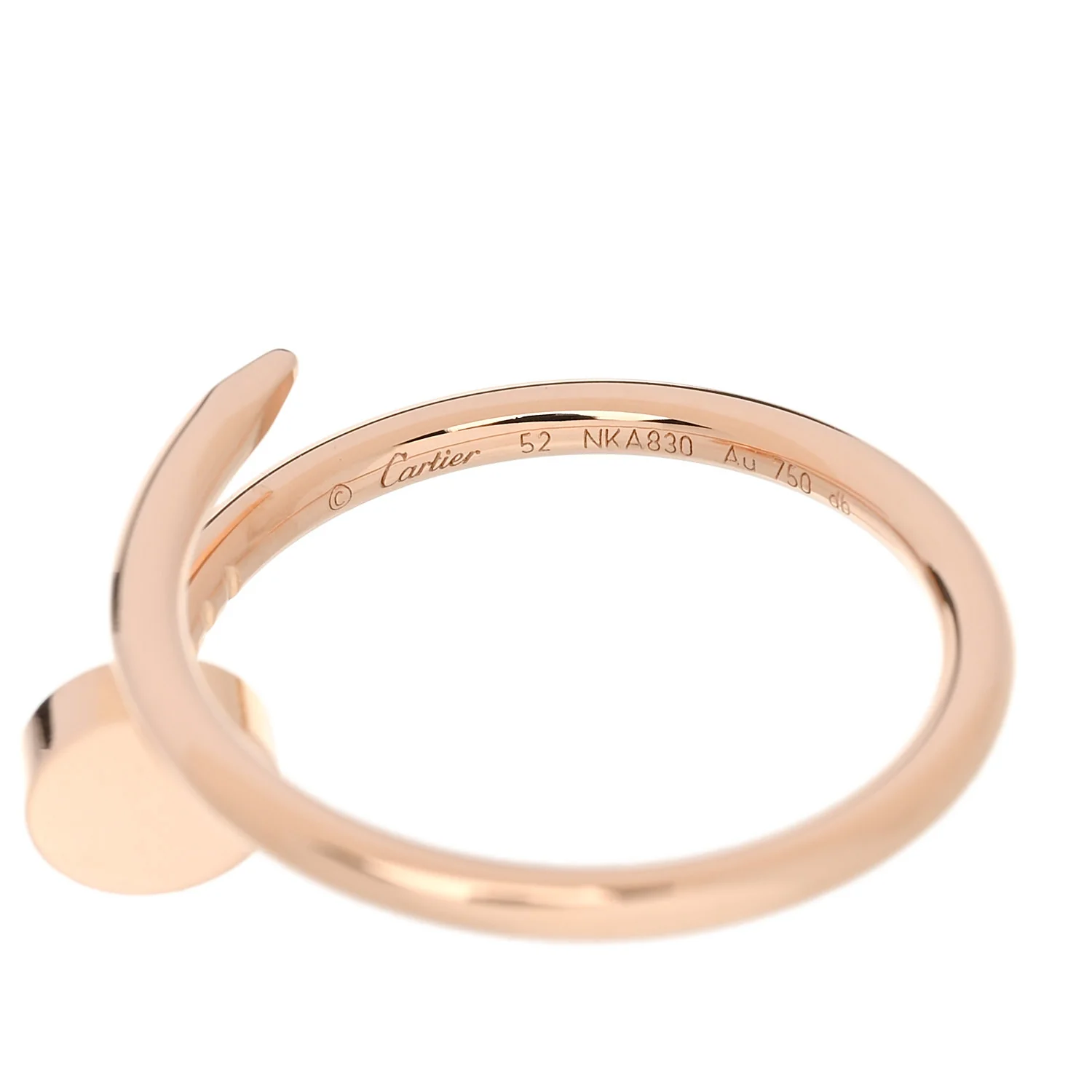 18K Pink Gold Small Juste Un Clou Ring 52 6 - Image 5